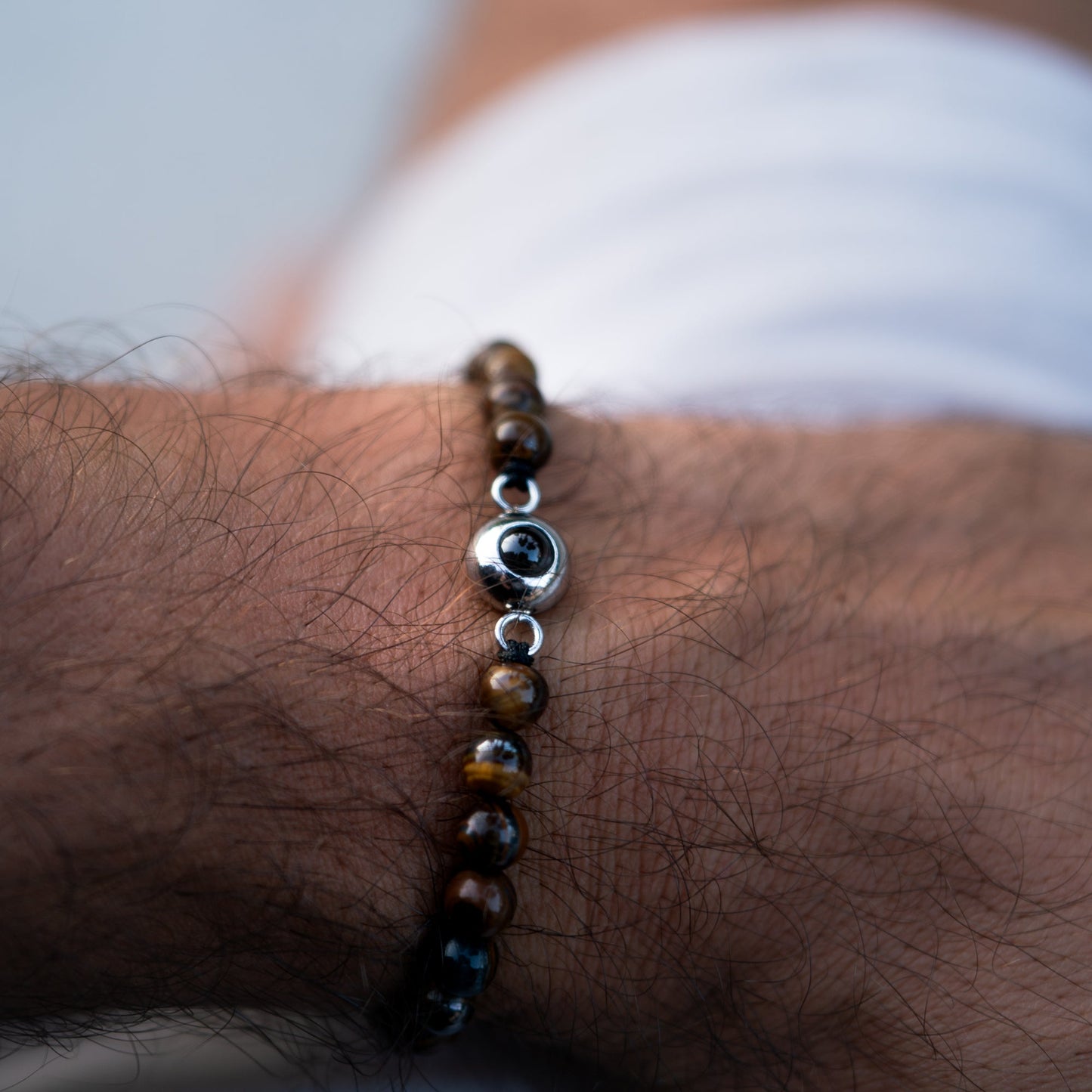 Pulsera con foto personalizada - Collar de perlas