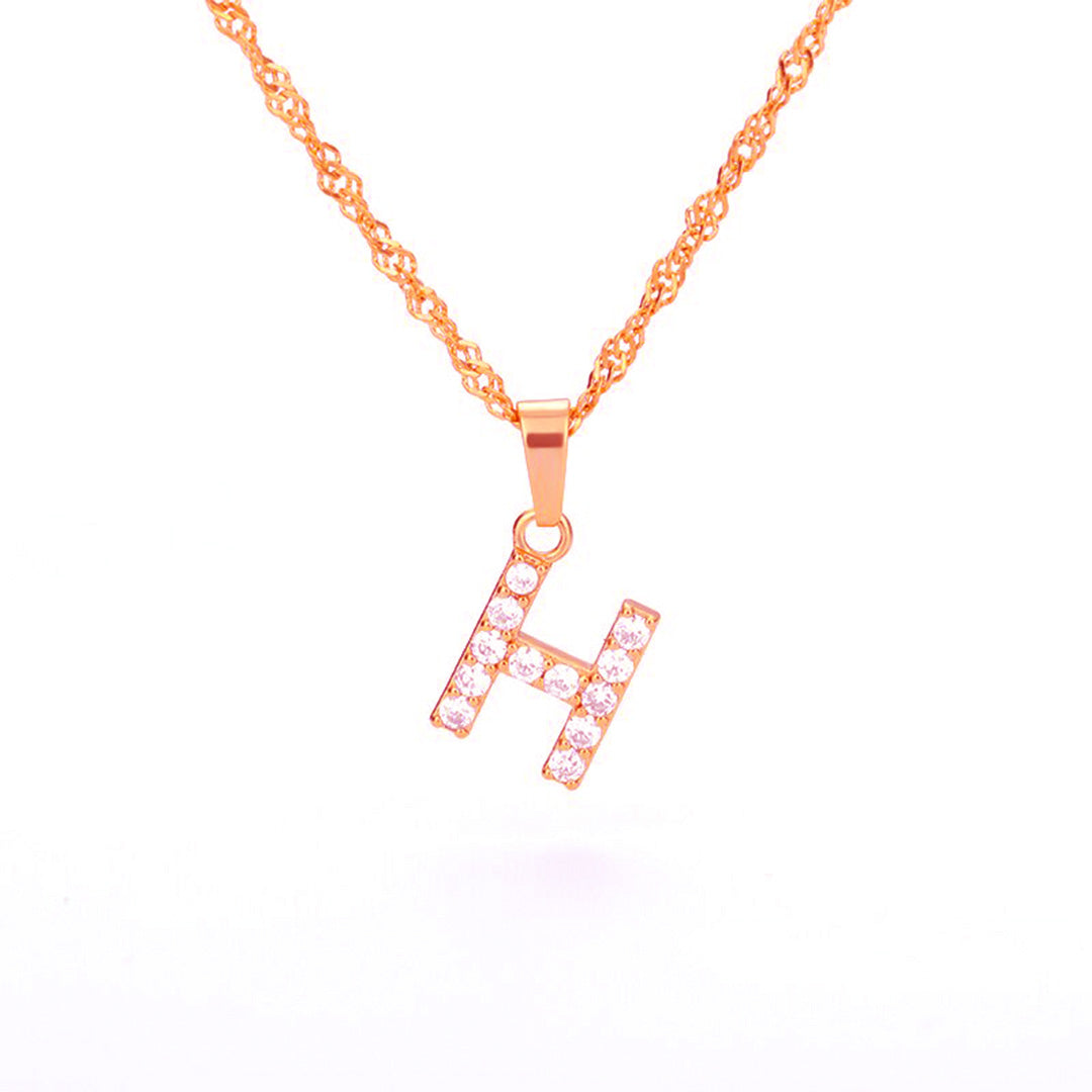 Collar de letras de circonio