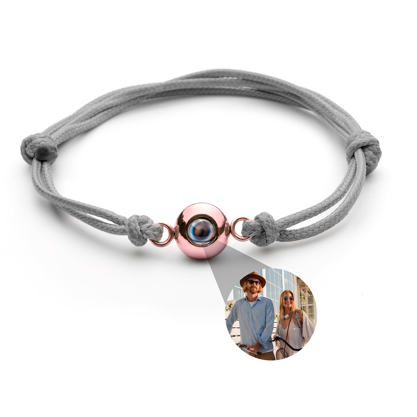 Pulsera con foto personalizada - Nudo marinero