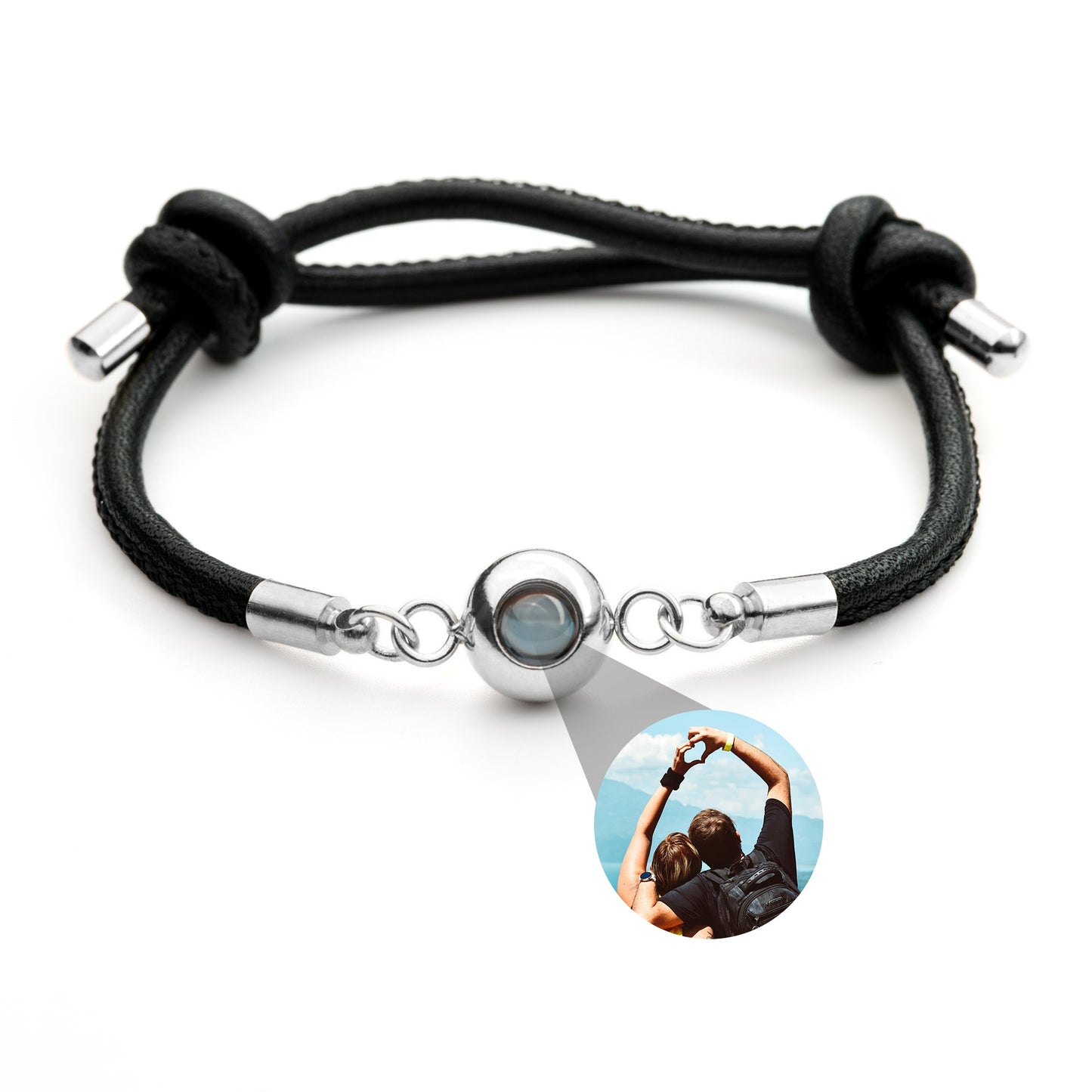 Pulsera con foto personalizada - Cuero