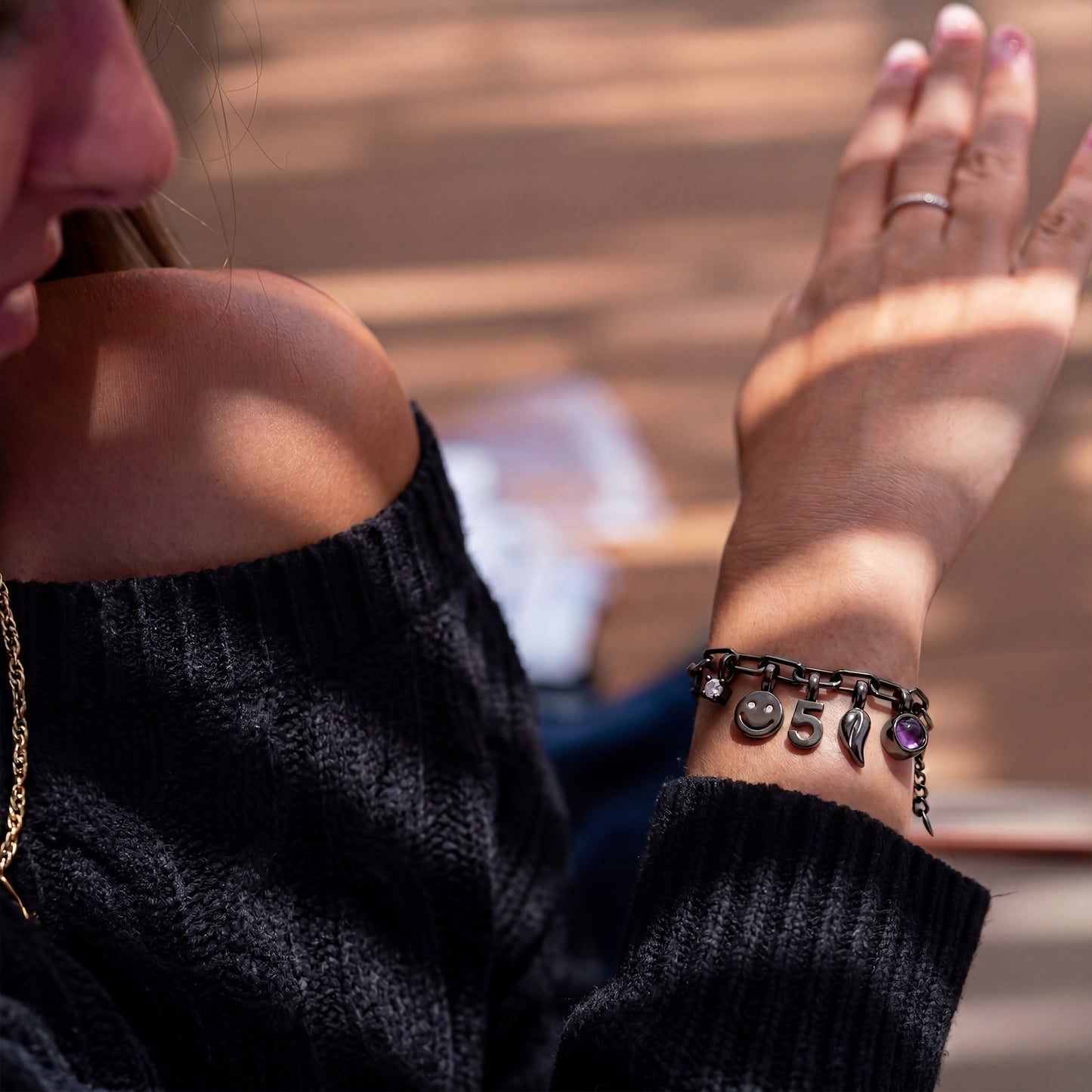 Pulsera personalizada con charms - Paperclip