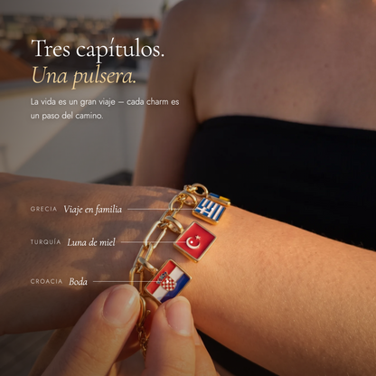 Pulsera con Charms de Países – Drei Kapitel