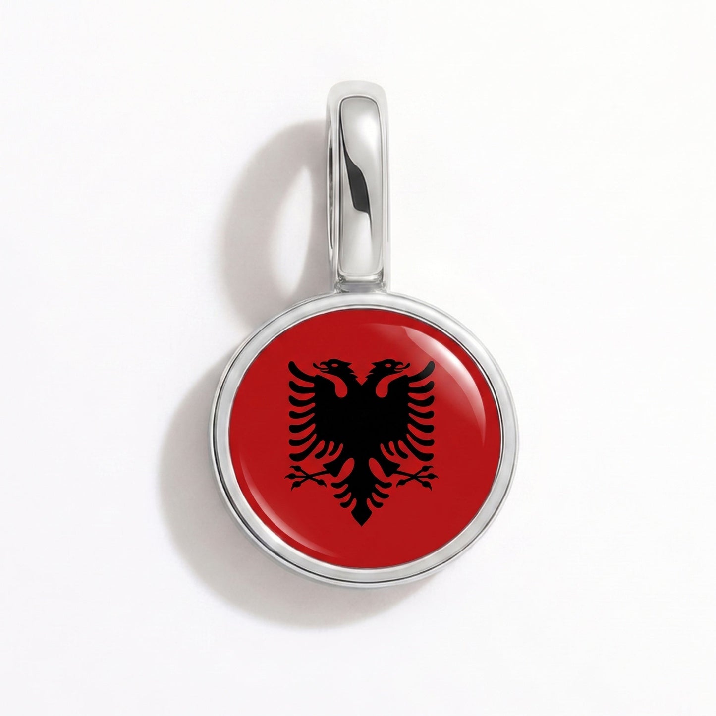 Charm bandera Albania – rectangular plata