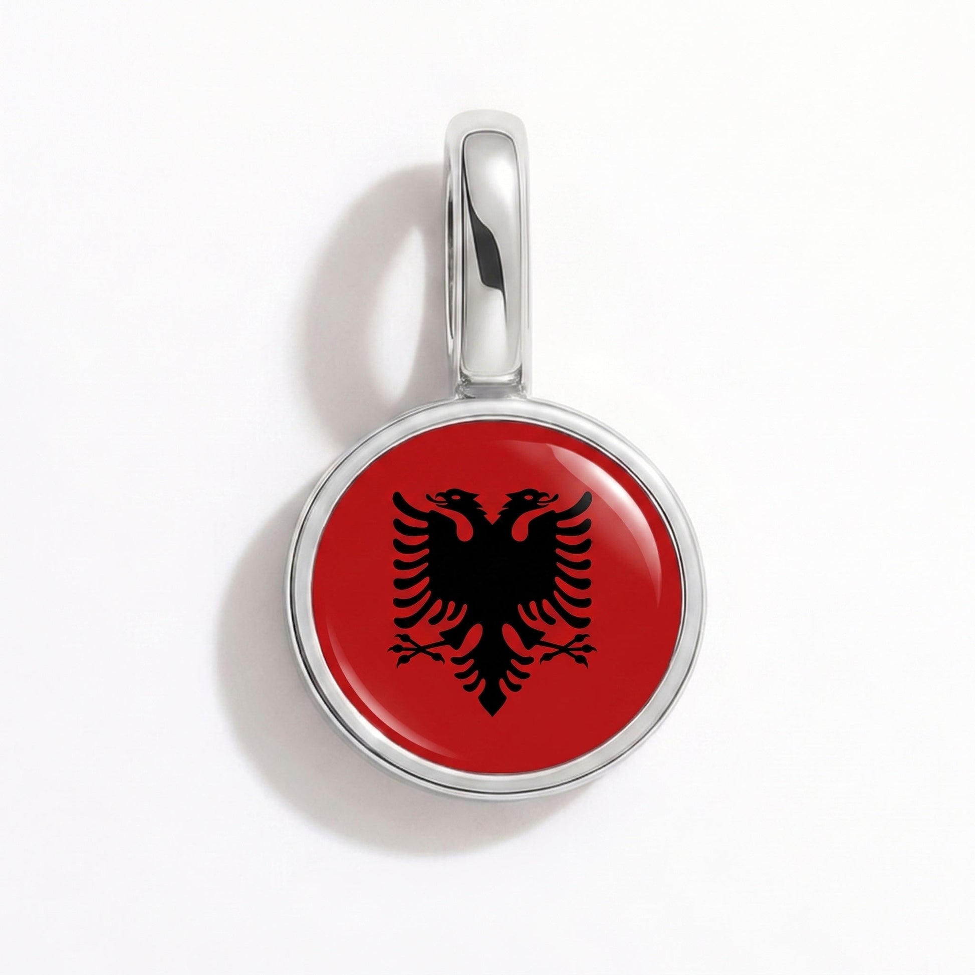Charm bandera Albania – rectangular plata