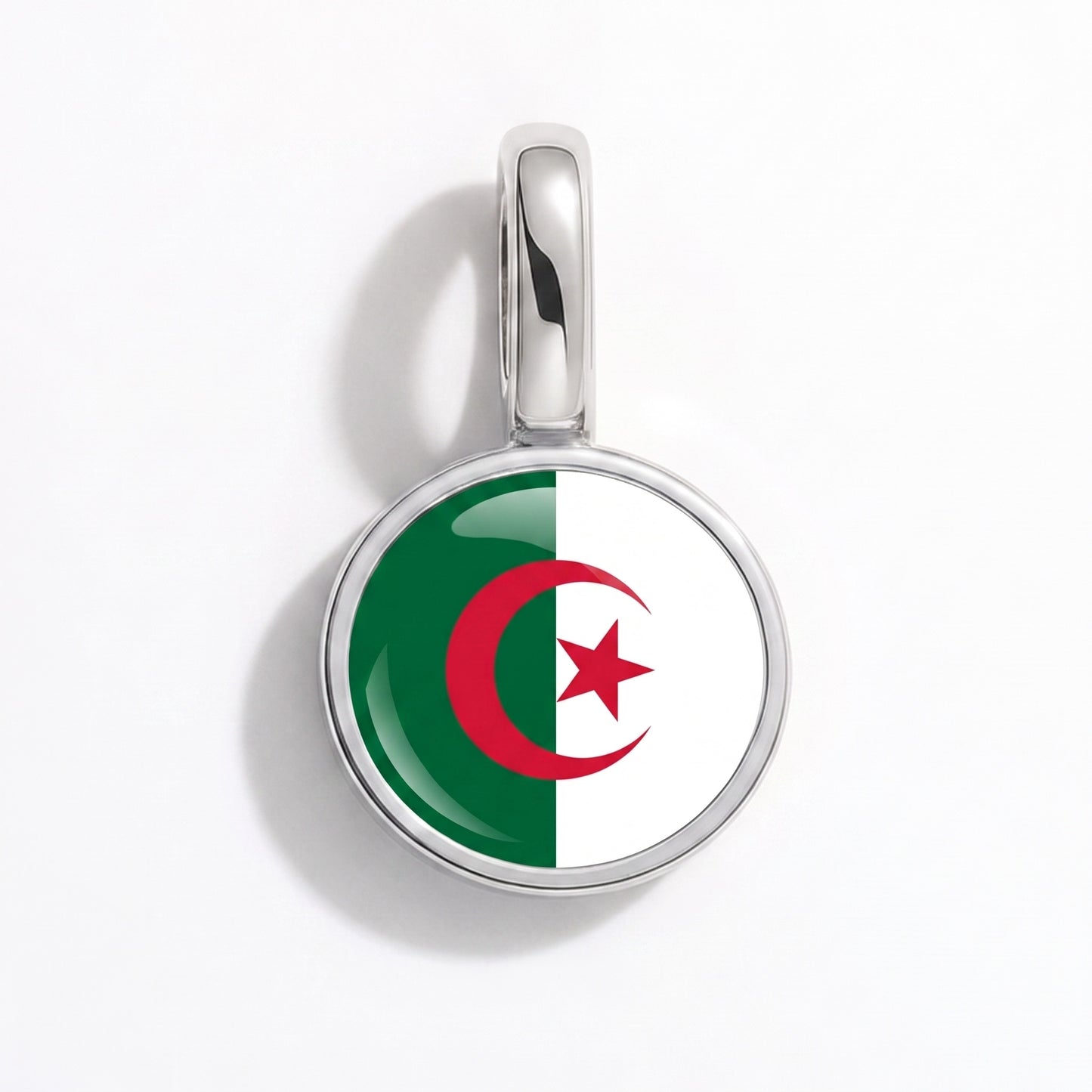 Charm bandera Argelia – redonda plata