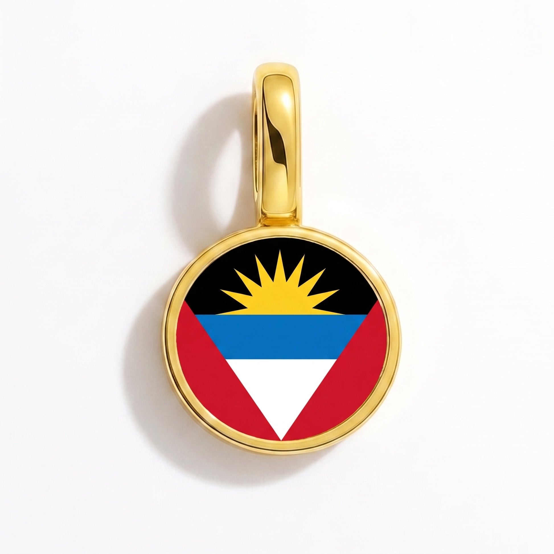 Charm bandera Antigua y Barbuda – rectangular oro