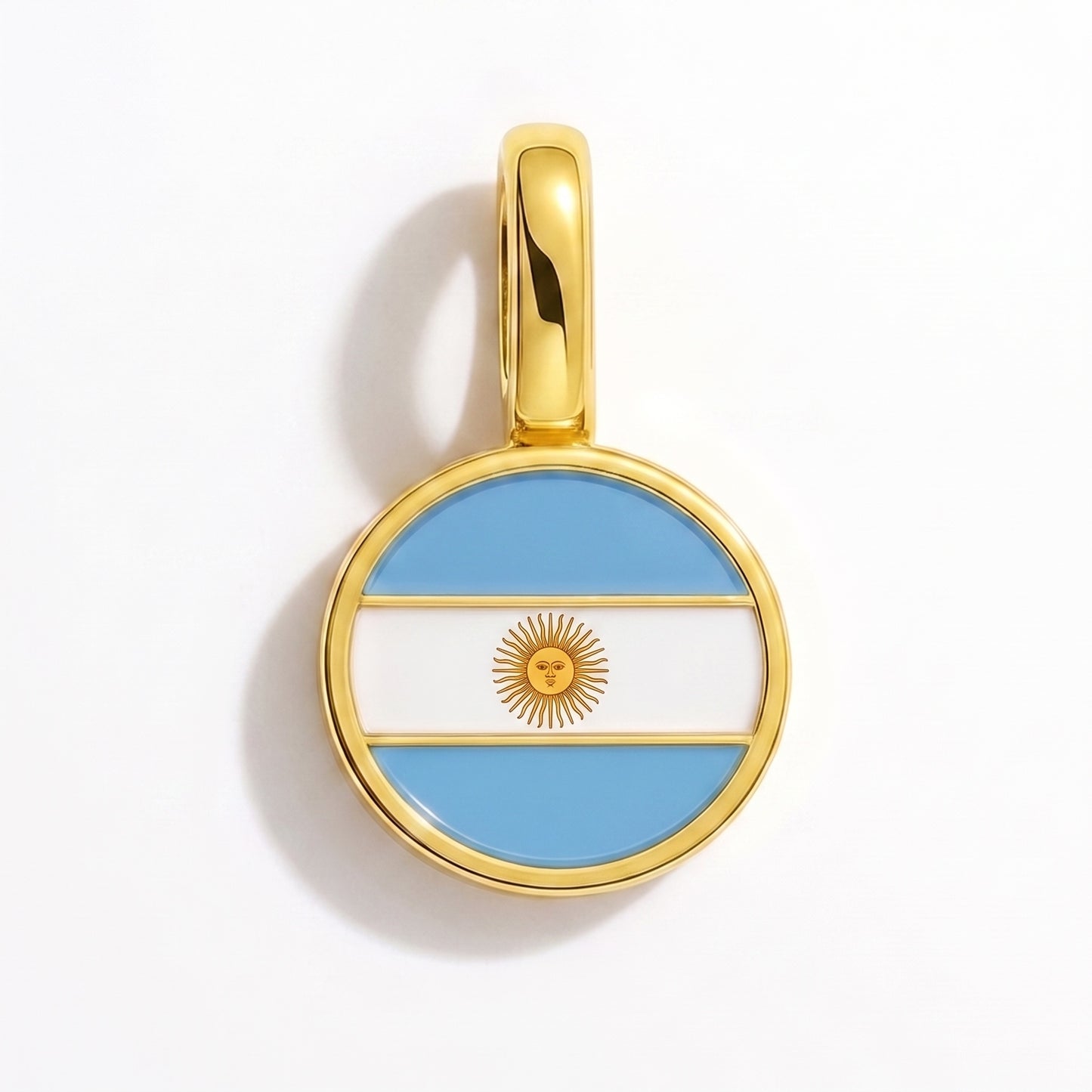 Charm bandera Argentina – redonda oro