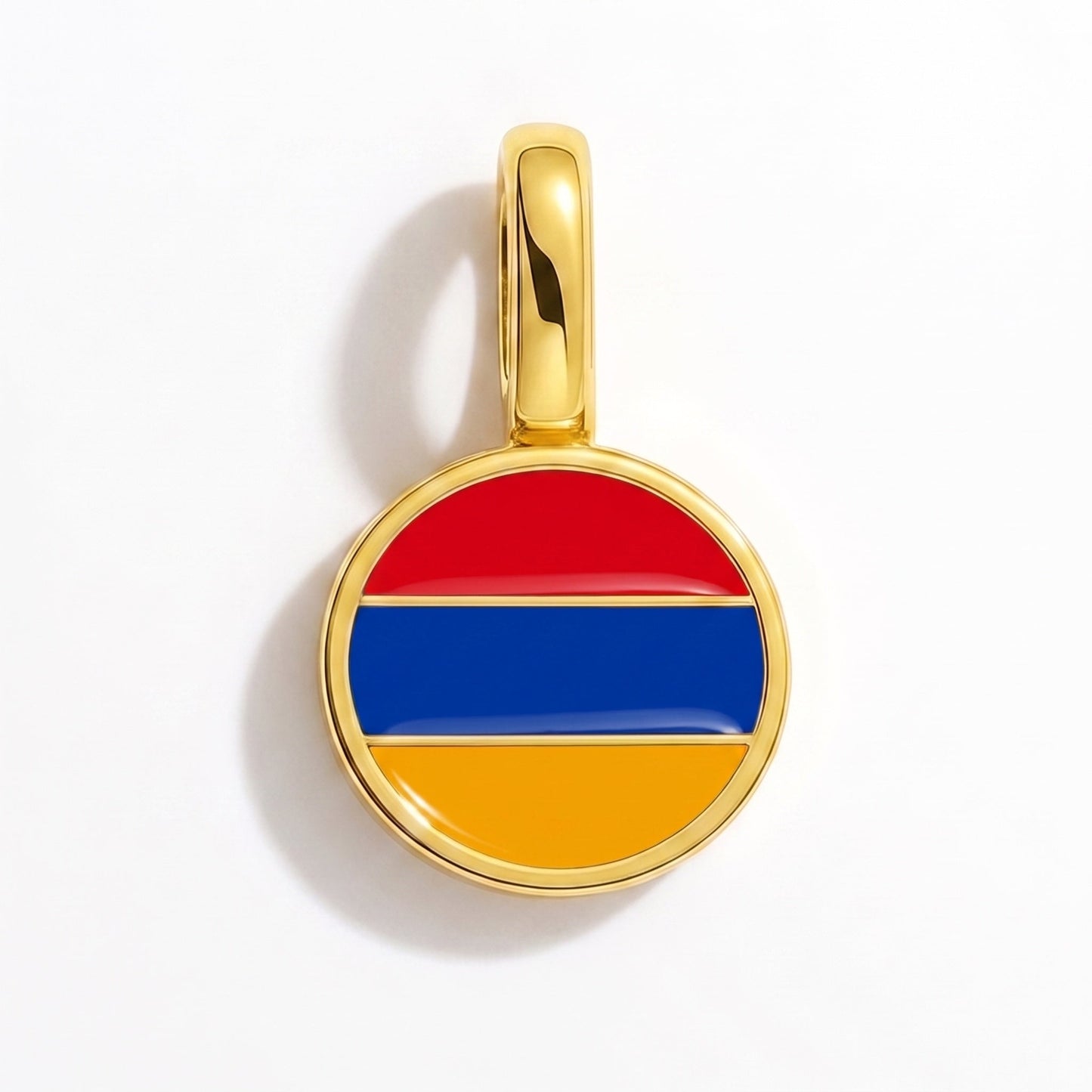 Charm bandera Armenia – rectangular oro