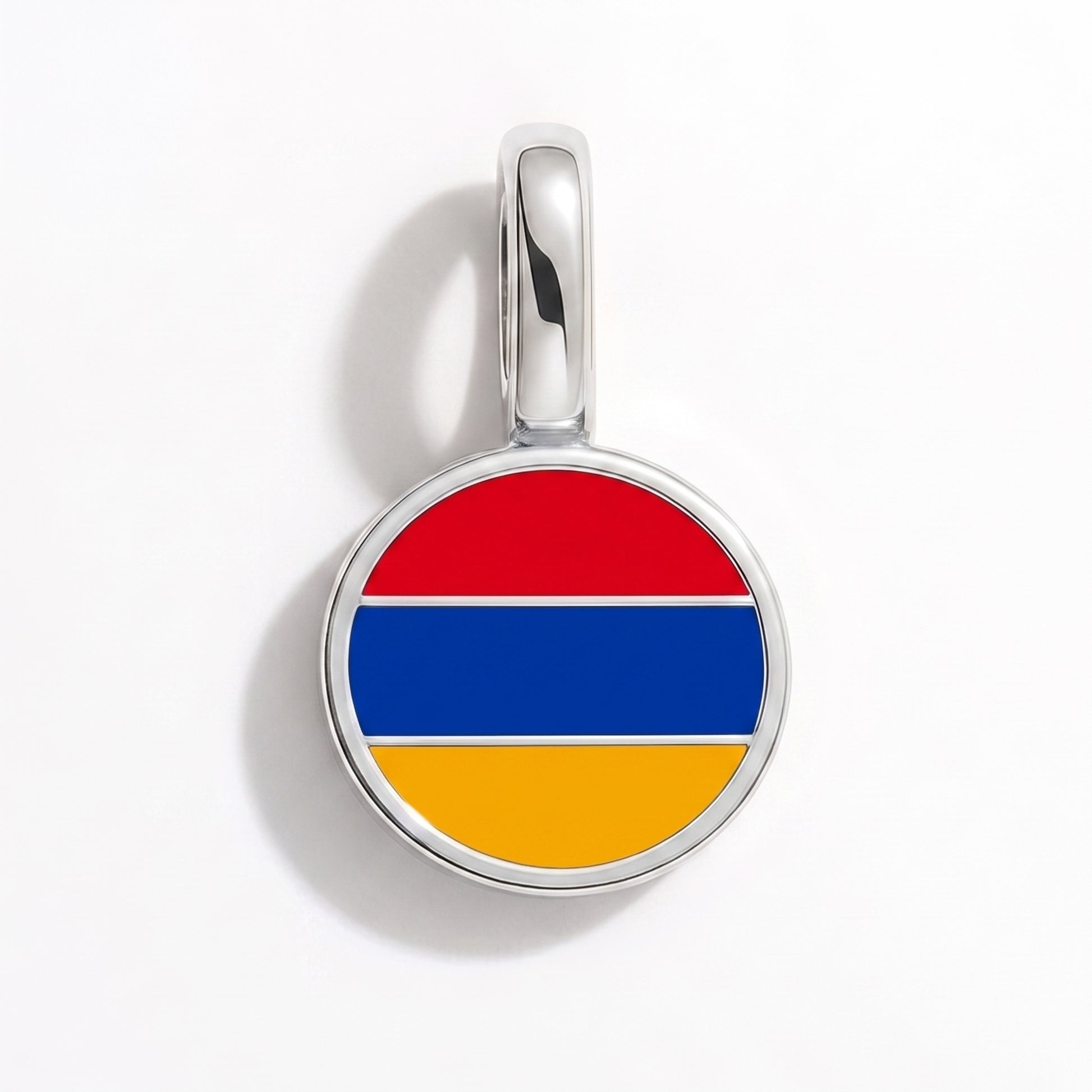 Charm bandera Armenia – redonda plata