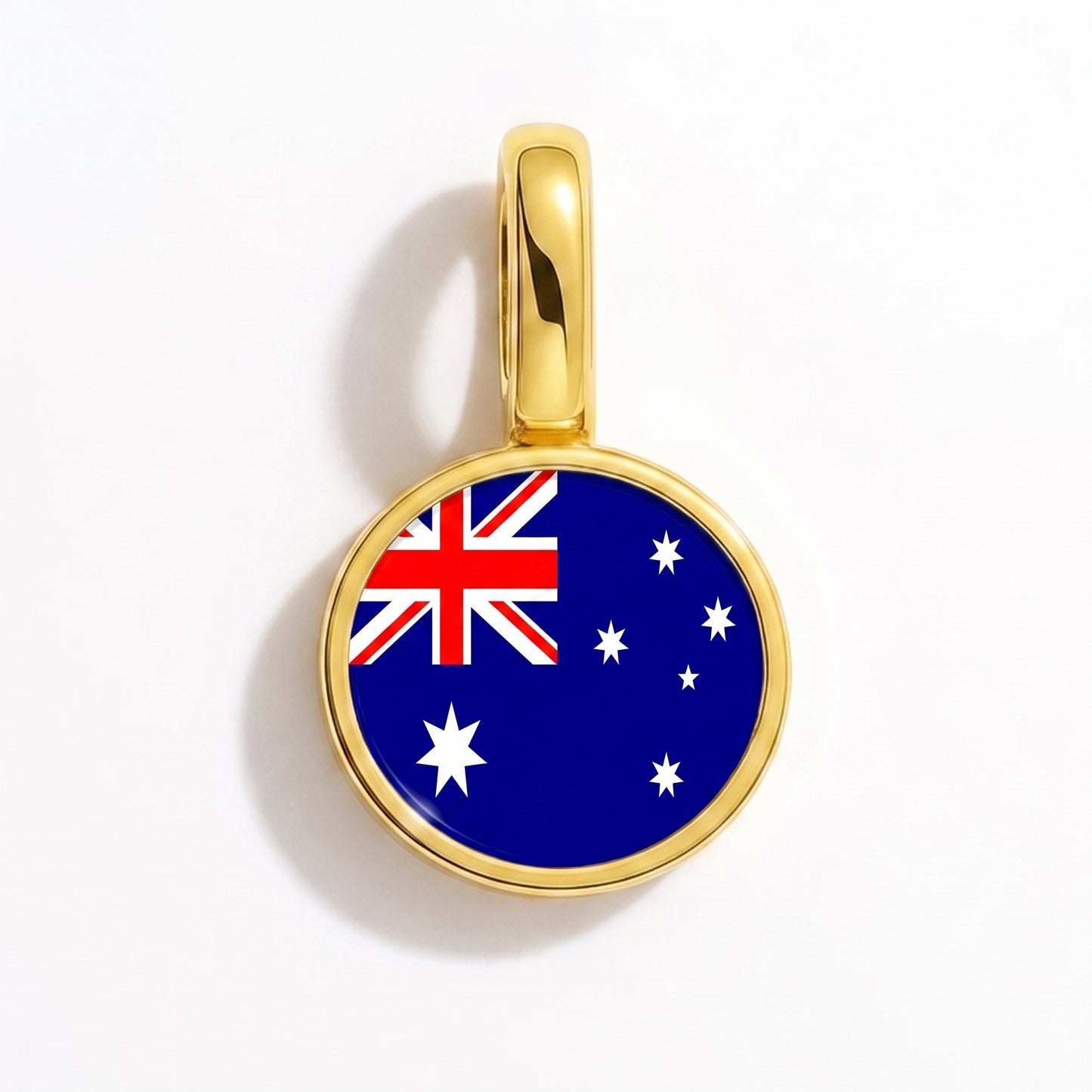 Charm bandera Australia – redonda oro
