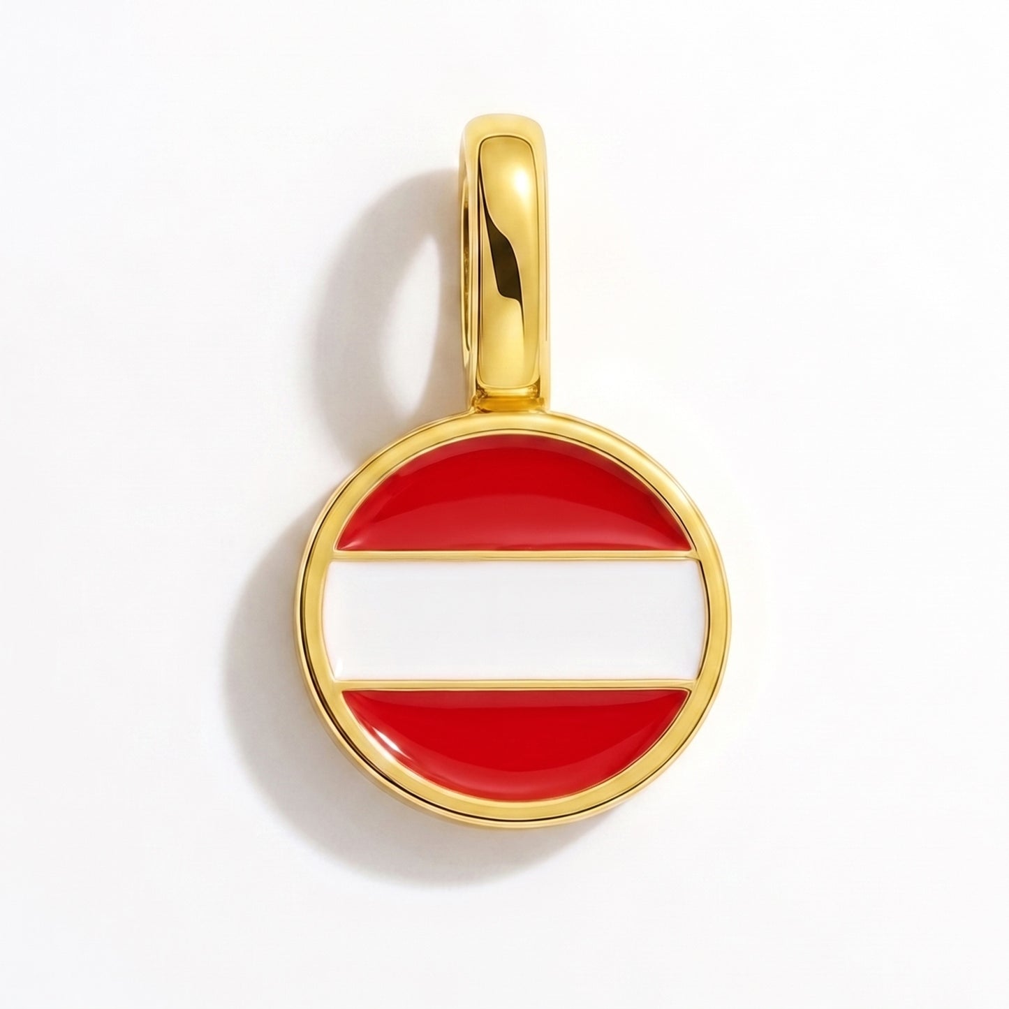 Charm bandera Austria – redonda oro