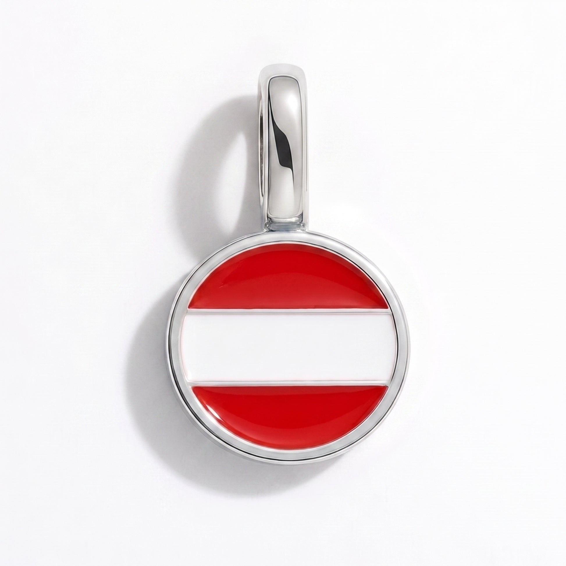 Charm bandera Austria – redonda plata