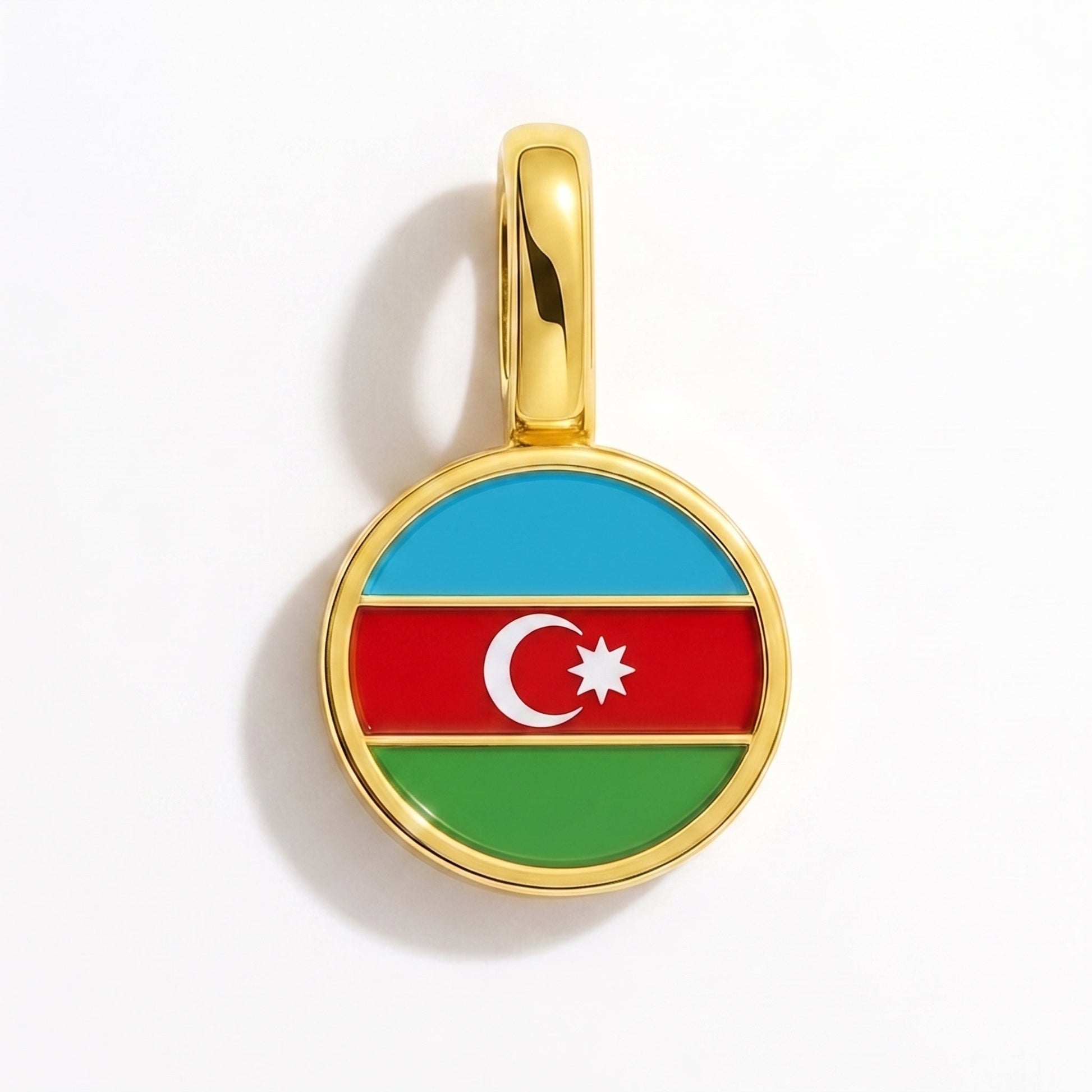 Charm bandera Azerbaiyán – rectangular oro