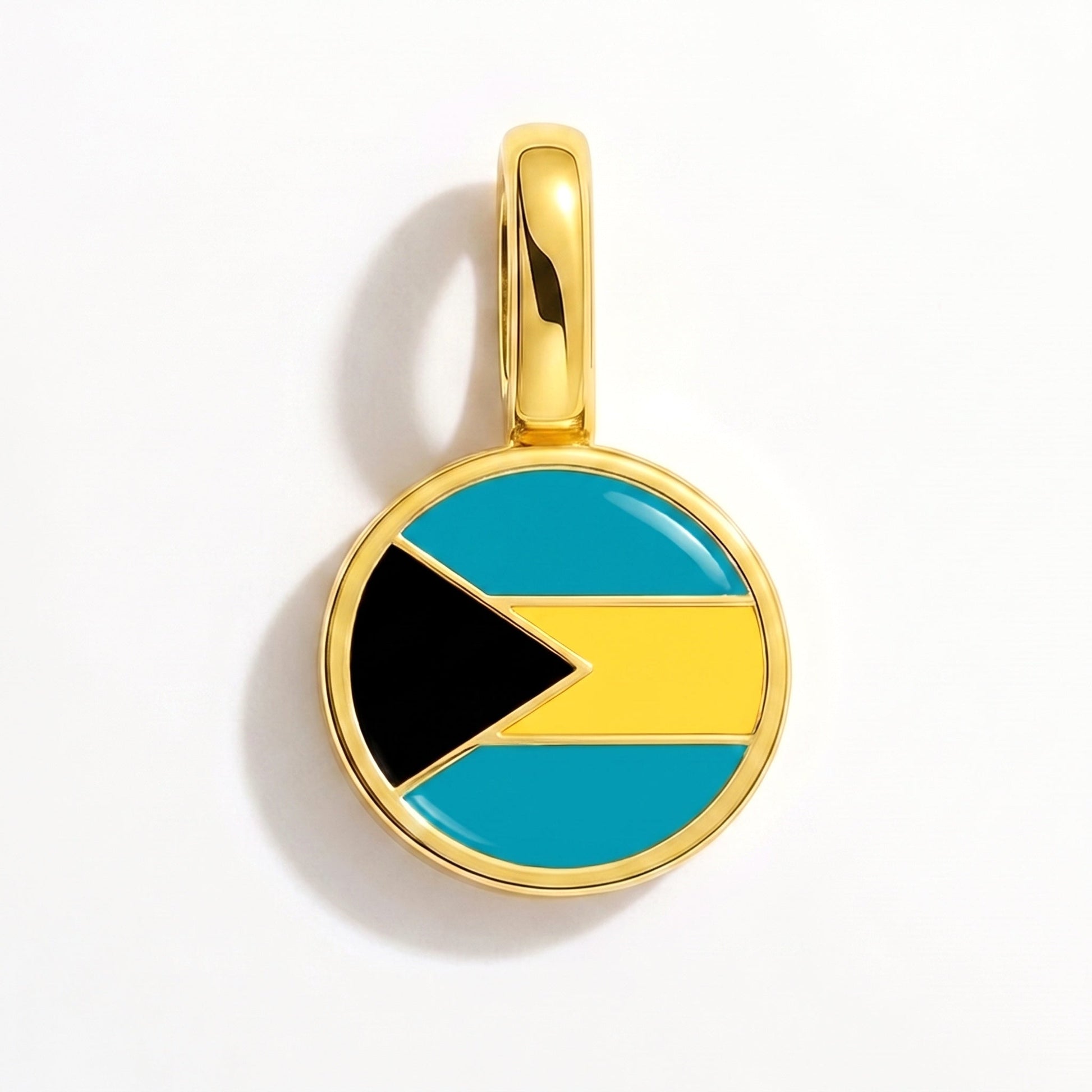 Charm bandera Bahamas – rectangular oro
