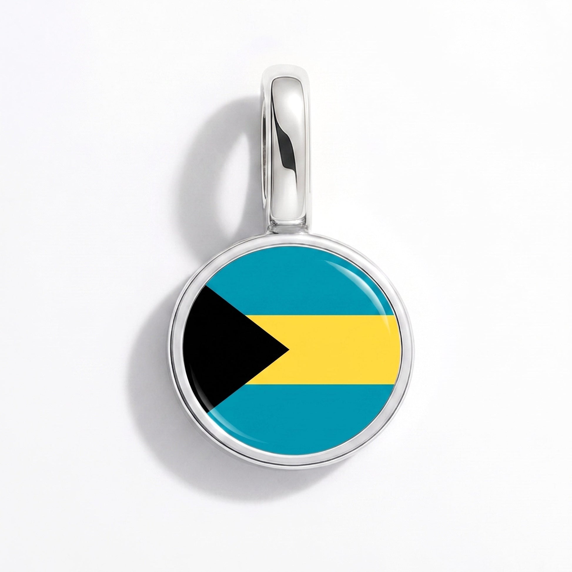 Charm bandera Bahamas – rectangular plata