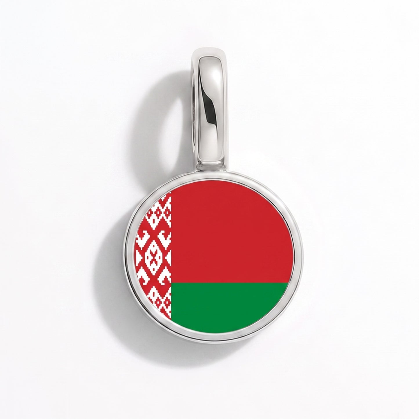 Charm bandera Bielorrusia – redonda plata