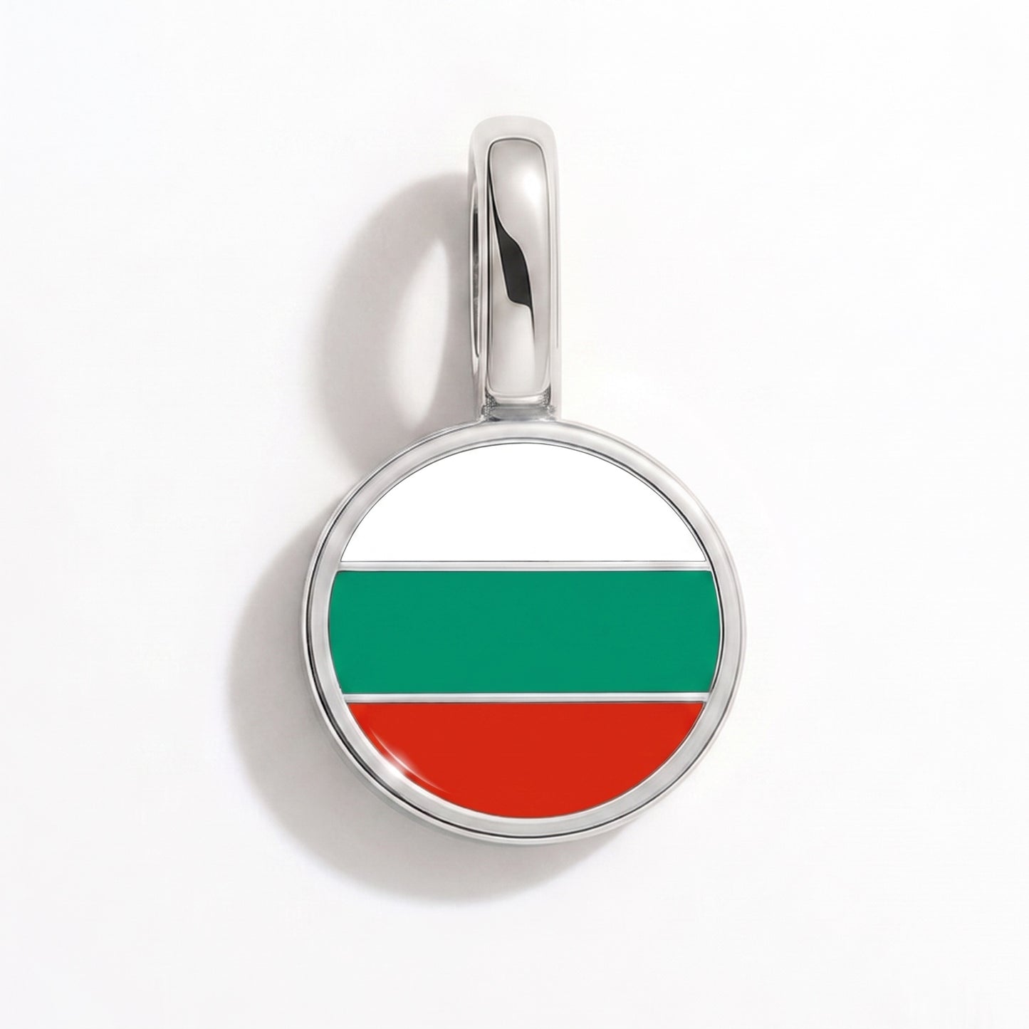 Charm bandera Bulgaria – redonda plata