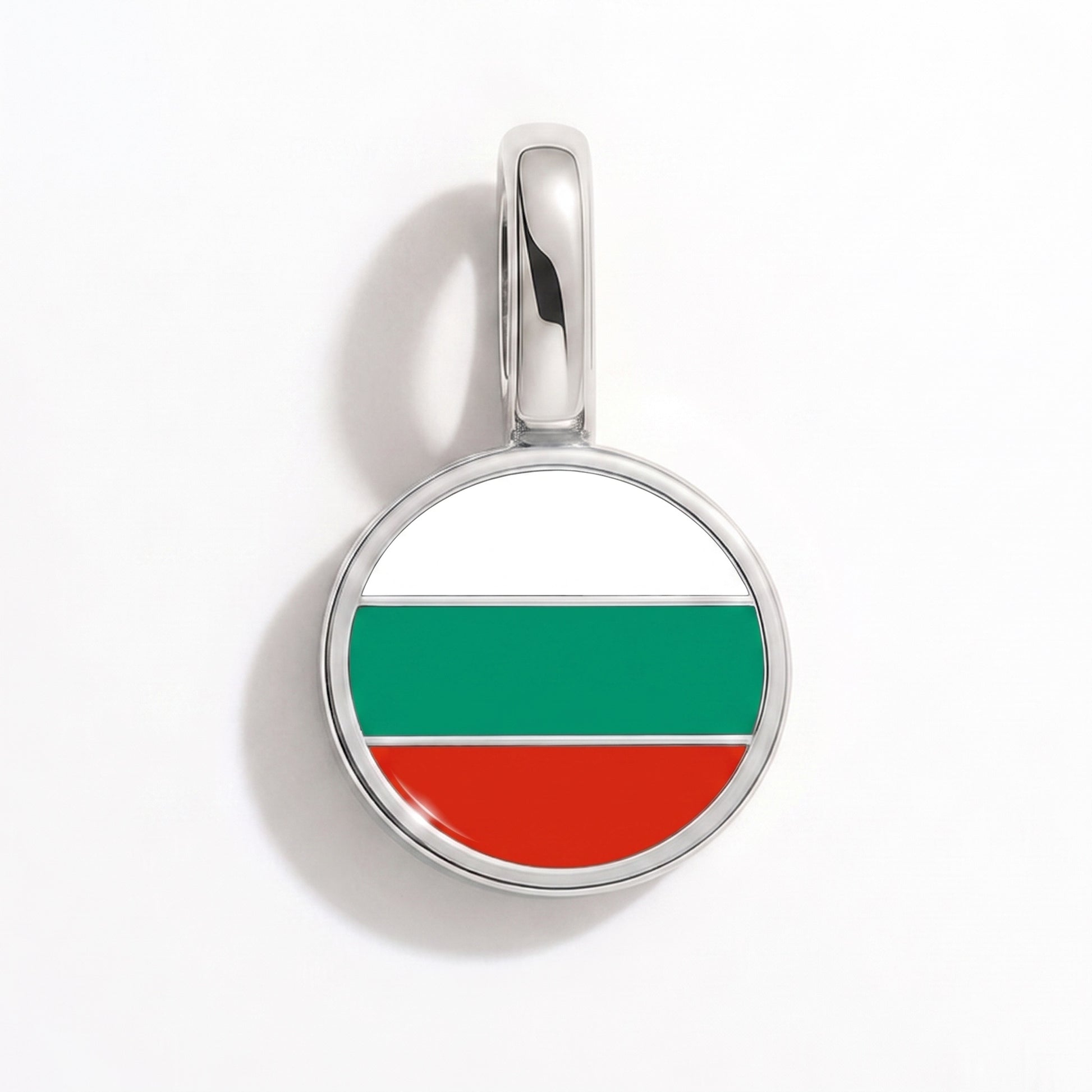 Charm bandera Bulgaria – redonda plata