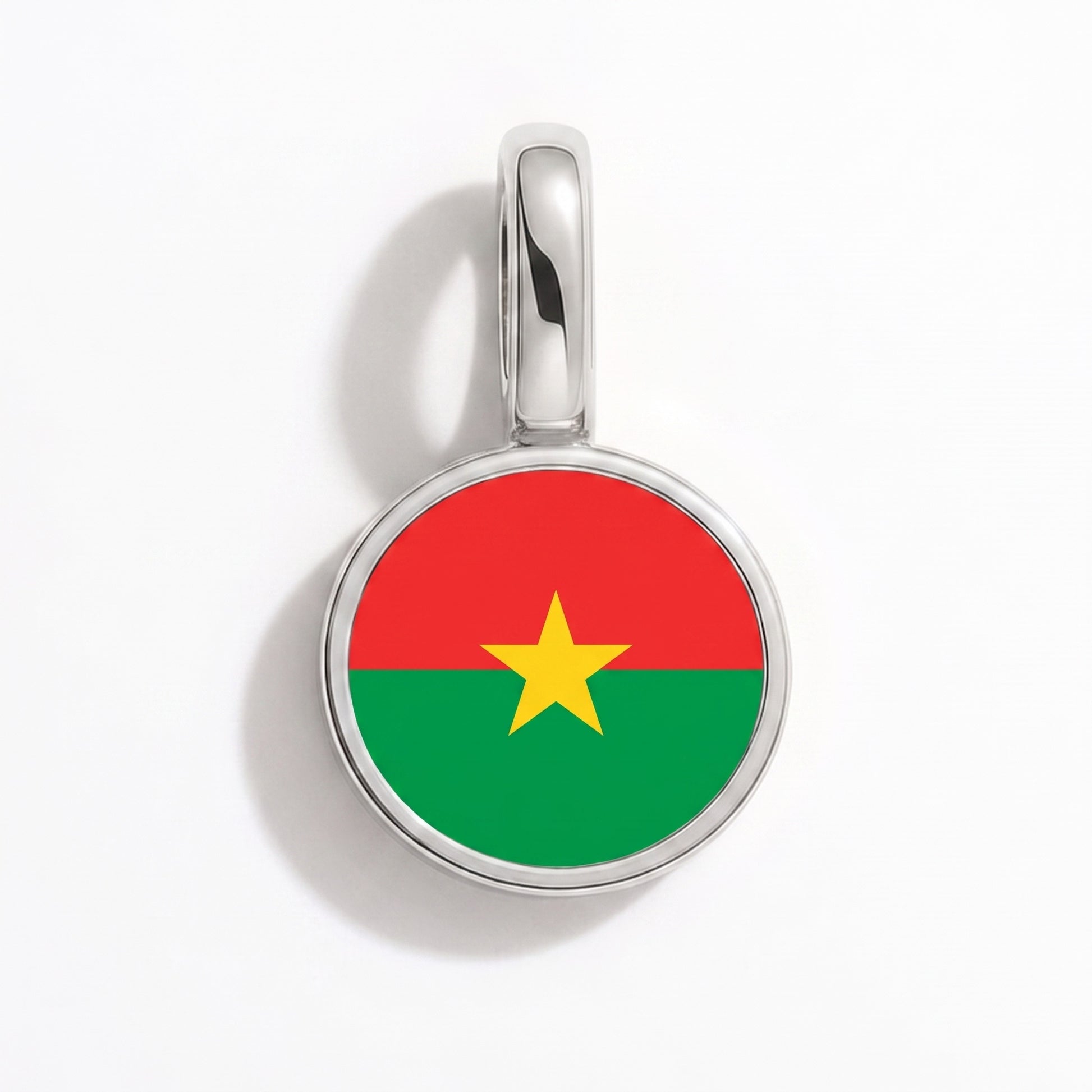 Charm bandera Burkina Faso – redonda plata