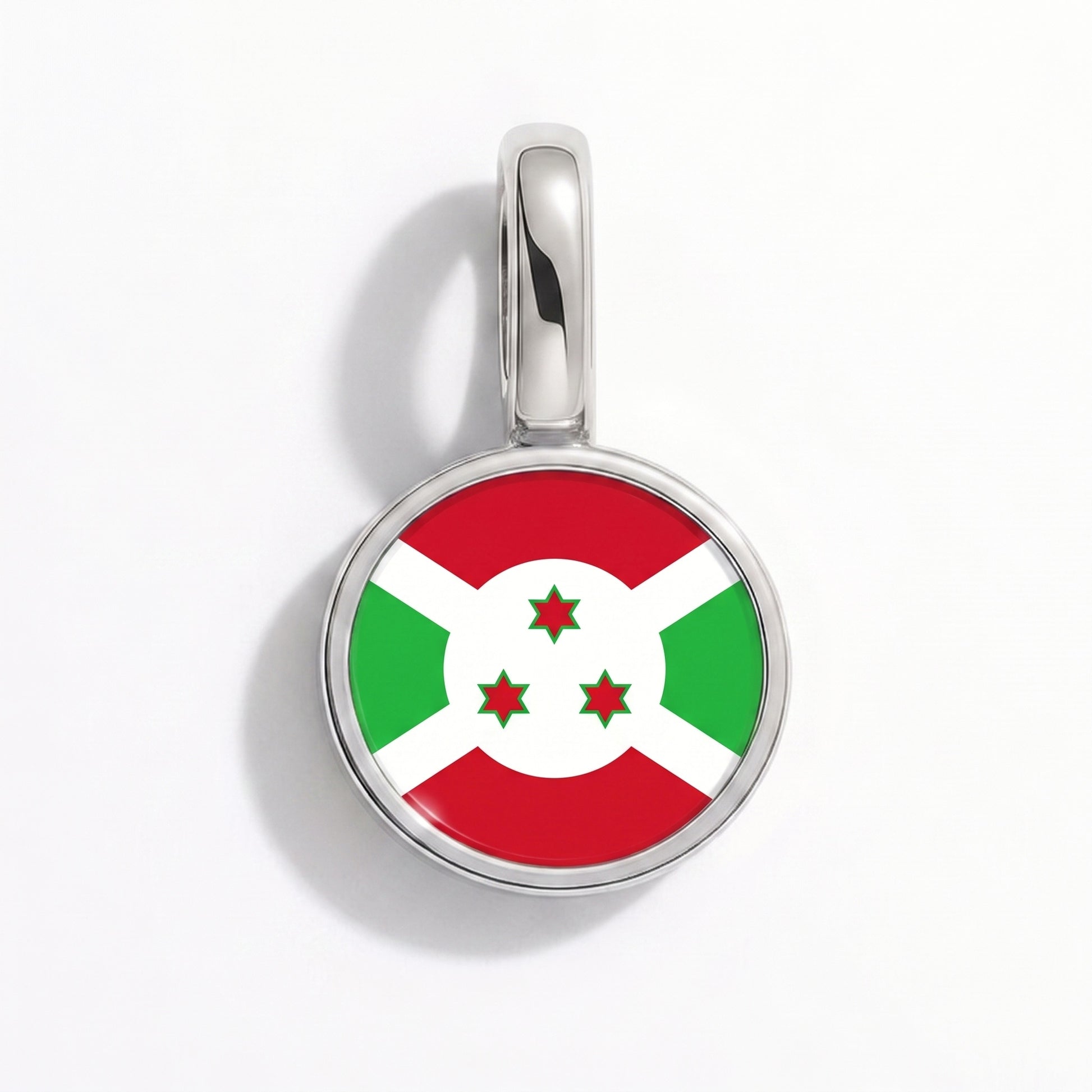 Charm bandera Burundi – redonda plata