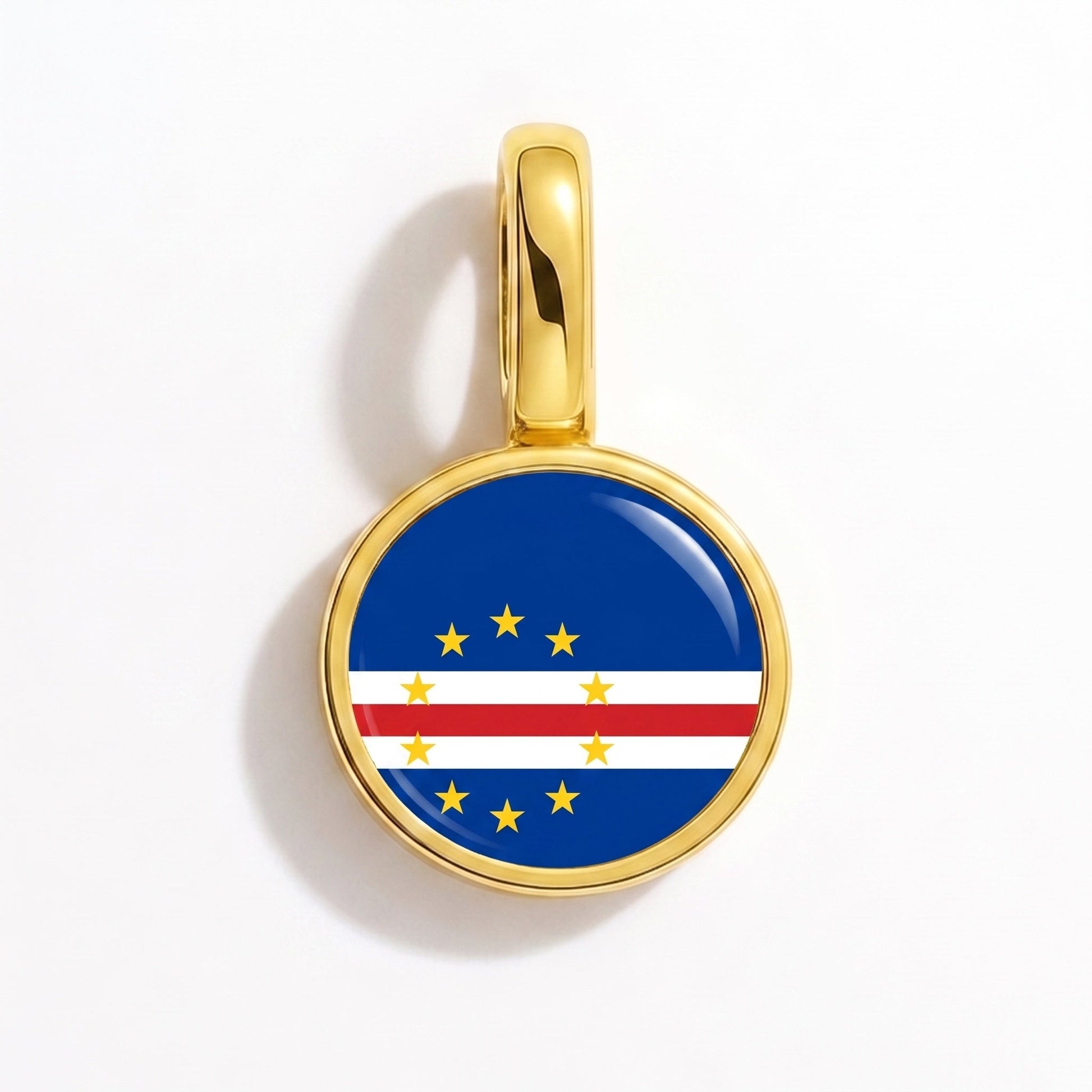 Charm bandera Cabo Verde – rectangular oro