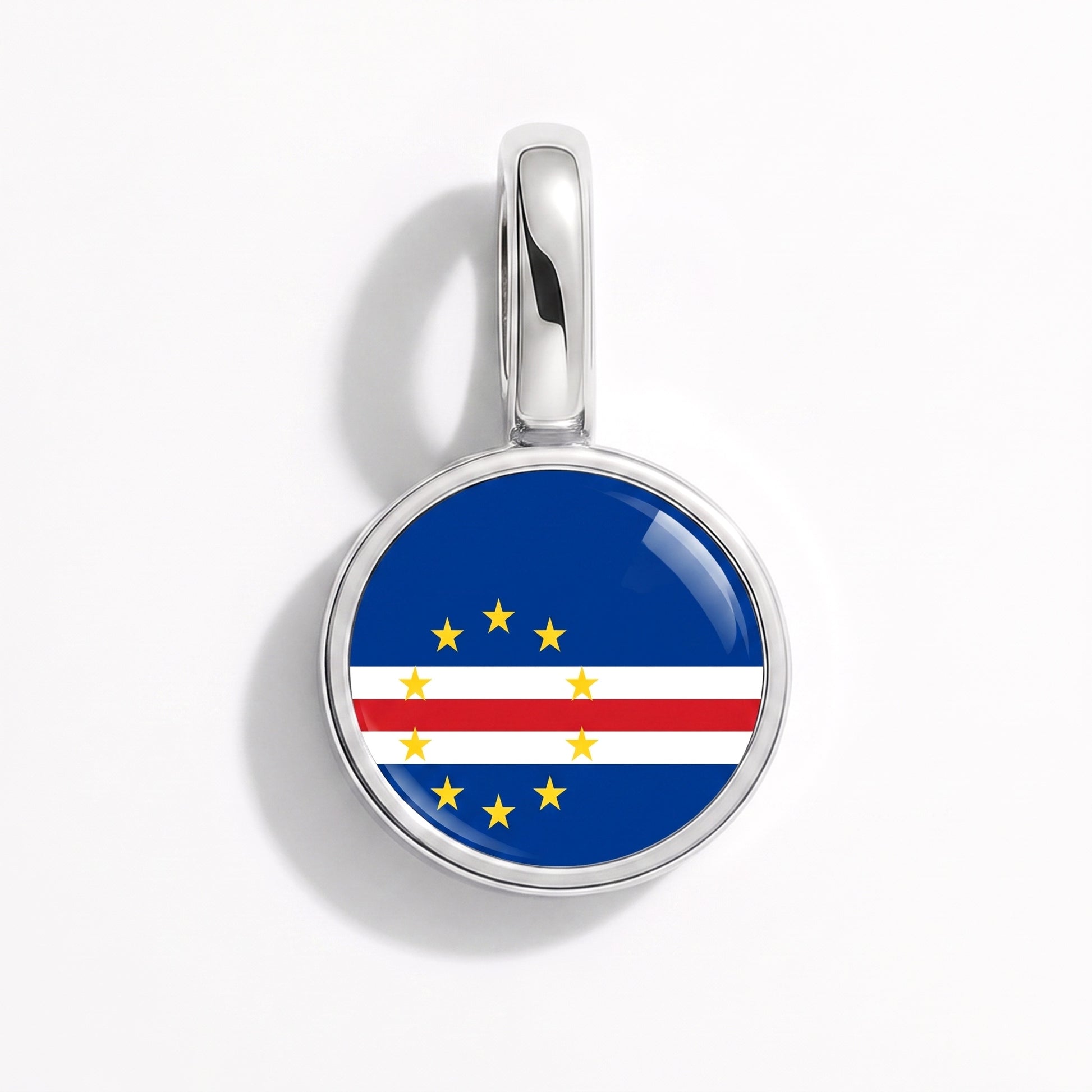 Charm bandera Cabo Verde – redonda plata