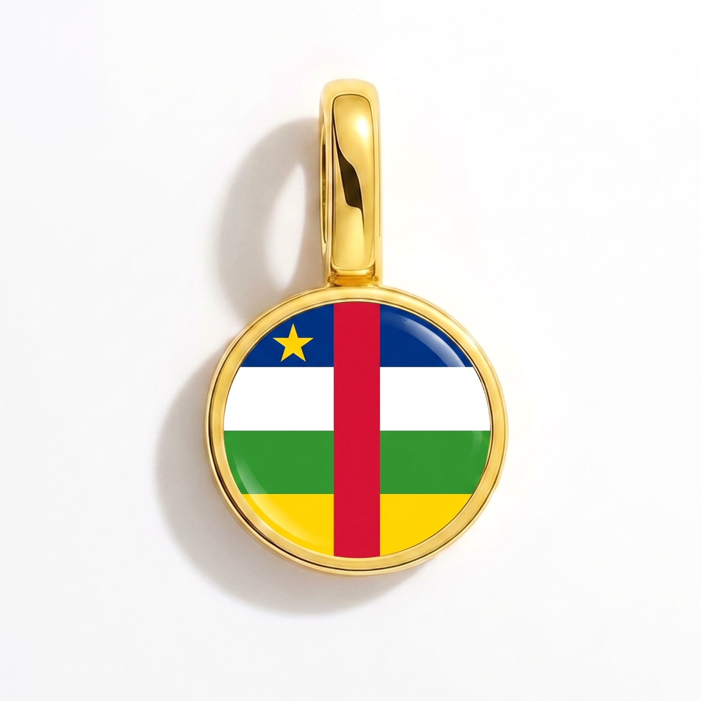 Charm bandera República Centroafricana – redonda oro