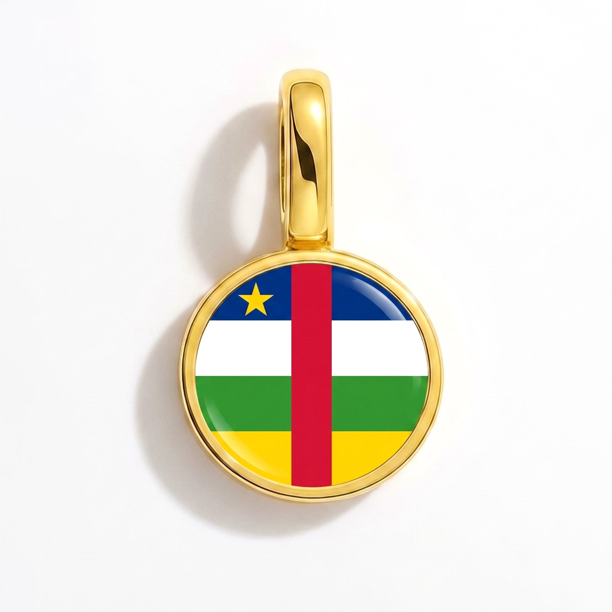 Charm bandera República Centroafricana – rectangular oro