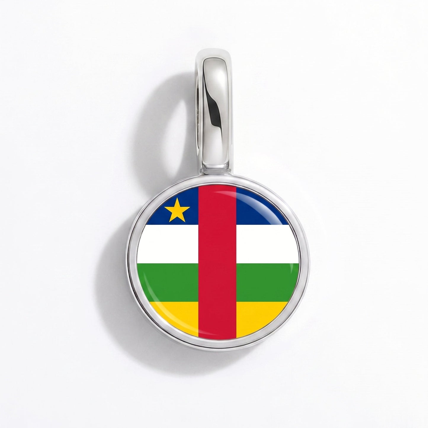 Charm bandera República Centroafricana – rectangular plata