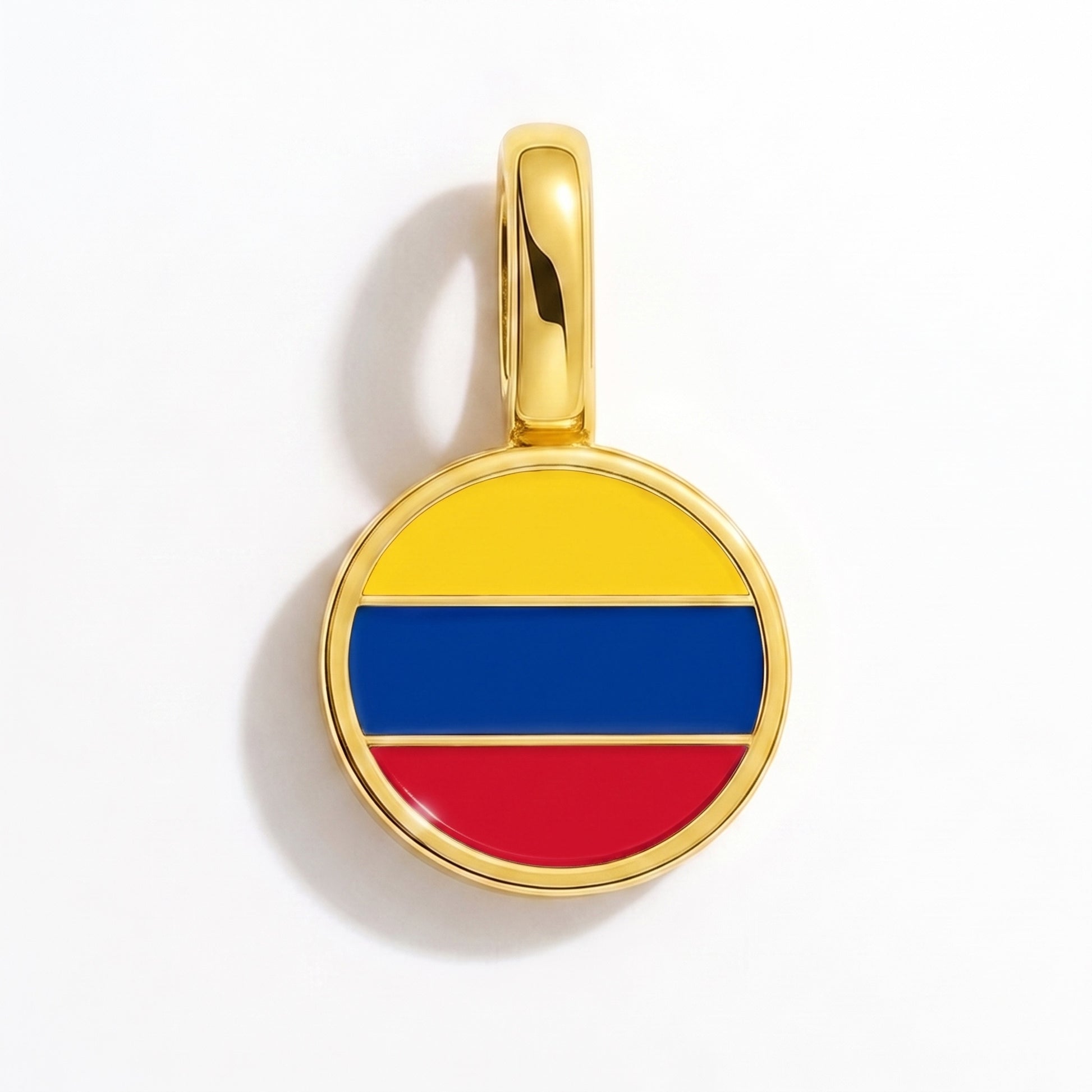 Charm bandera Colombia – redonda oro