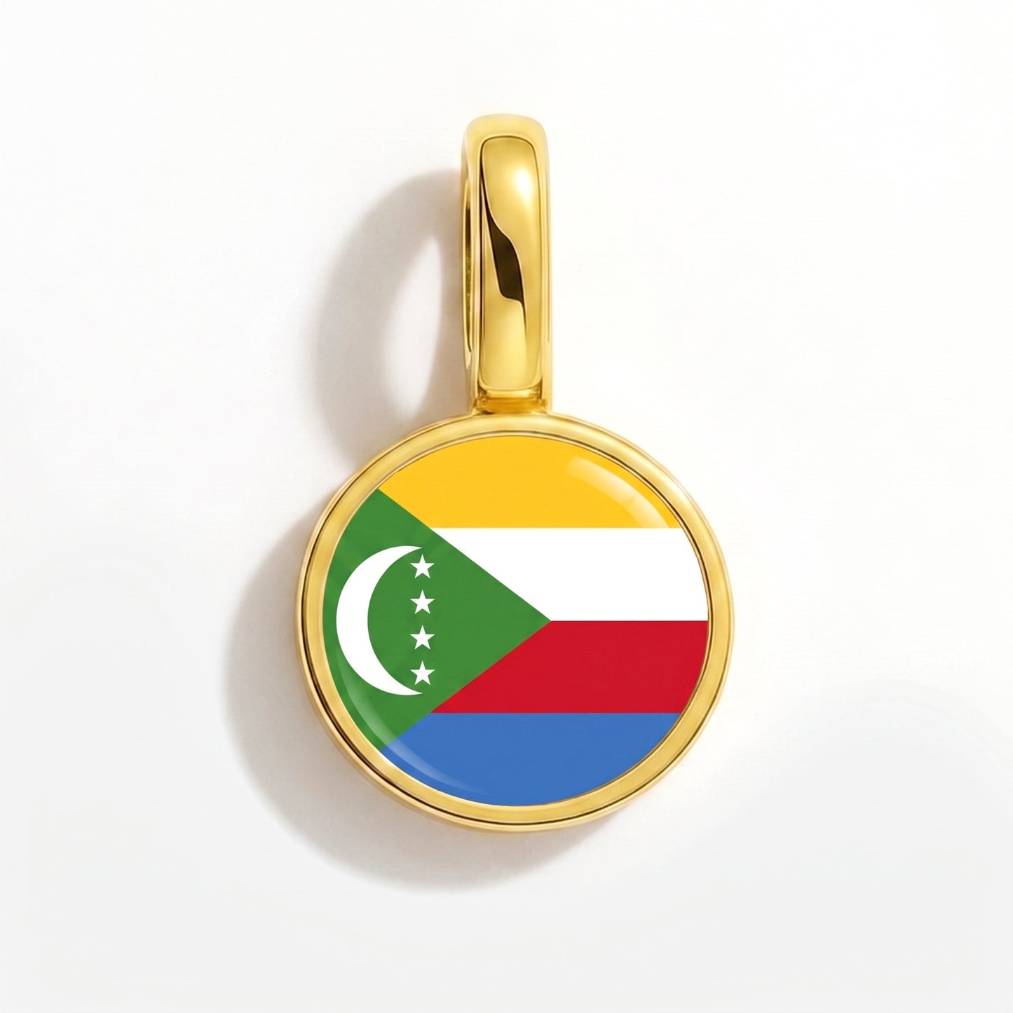 Charm bandera Comoras – redonda oro