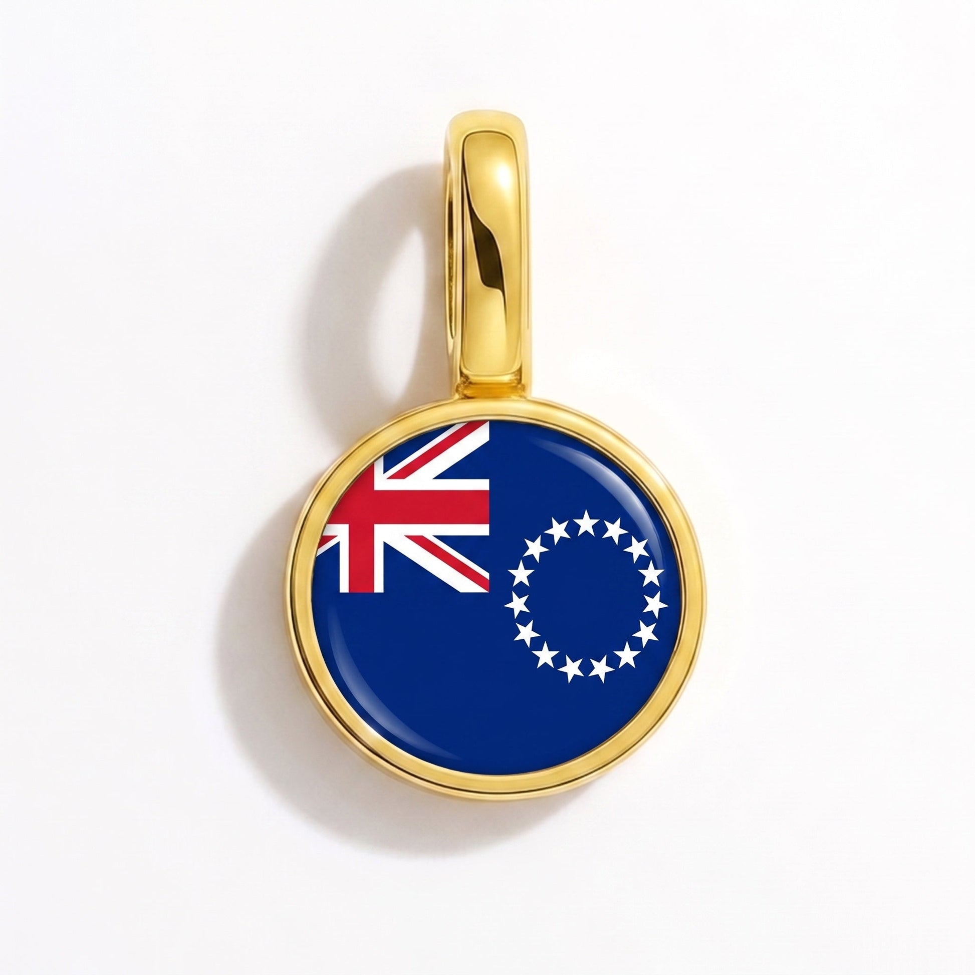 Charm bandera Islas Cook – rectangular oro