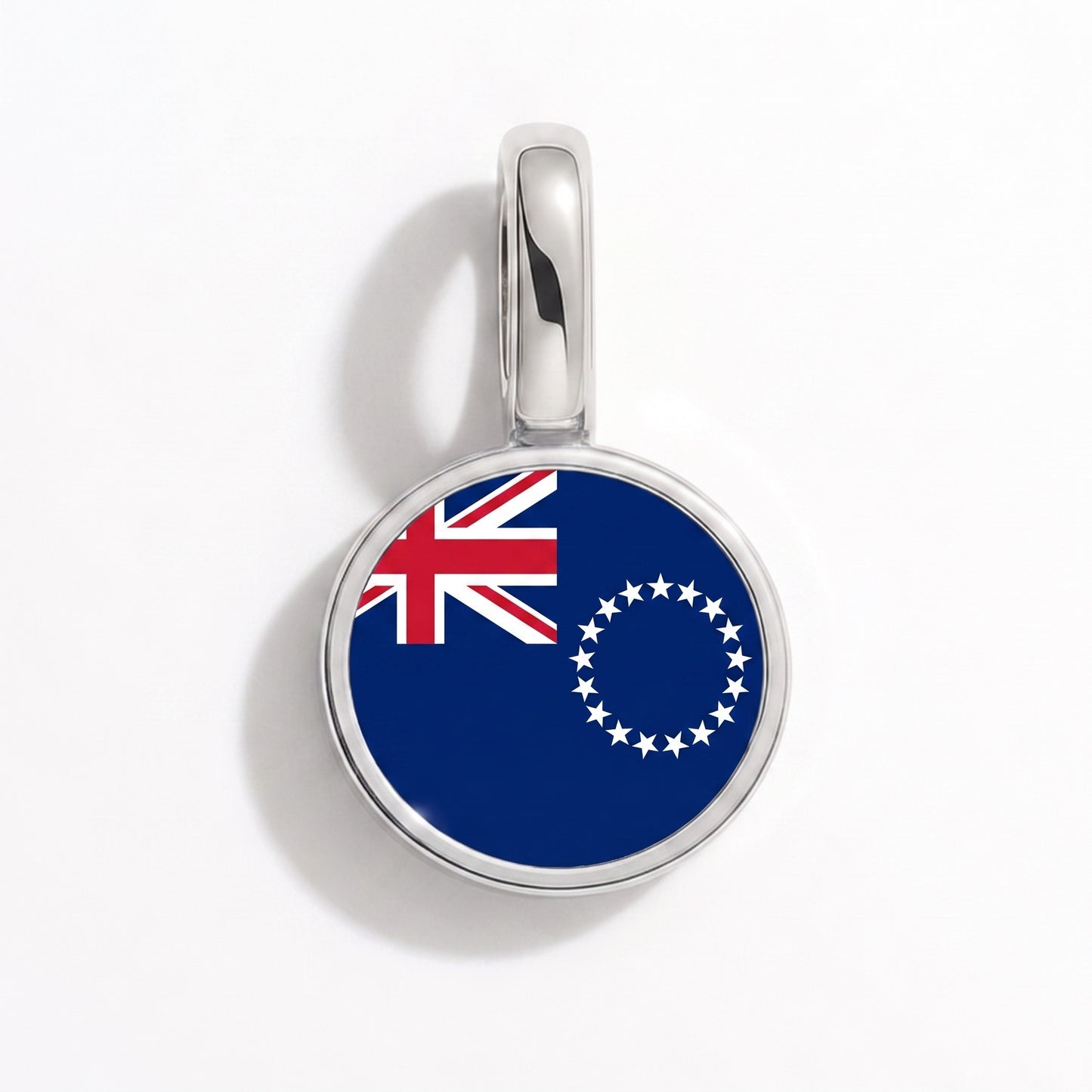 Charm bandera Islas Cook – redonda plata