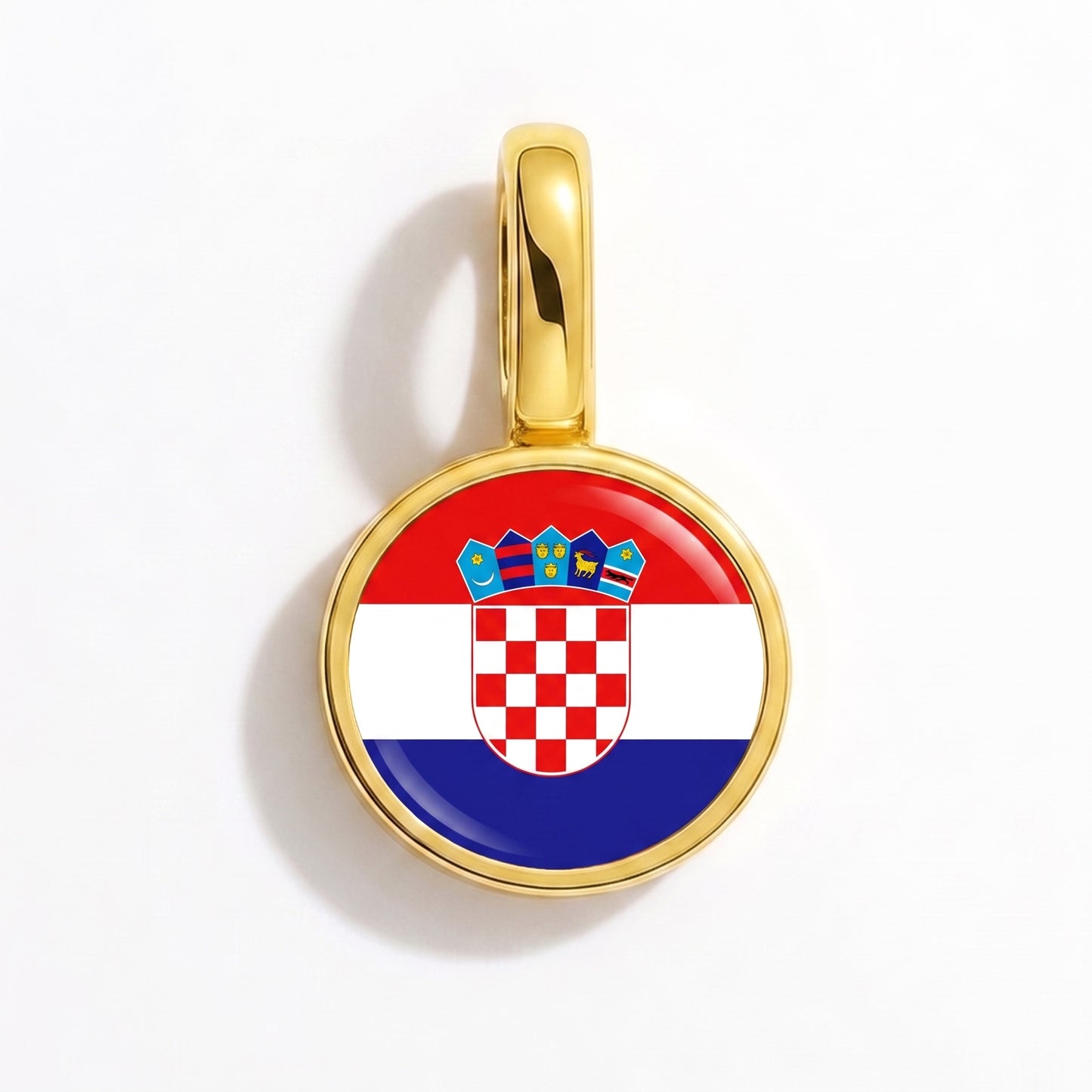 Charm bandera Croacia – redonda oro
