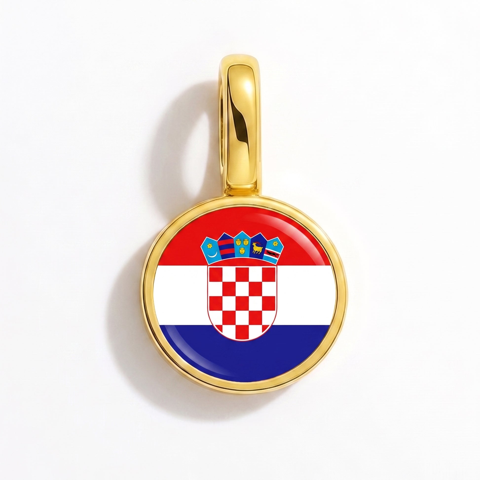 Charm bandera Croacia – redonda oro
