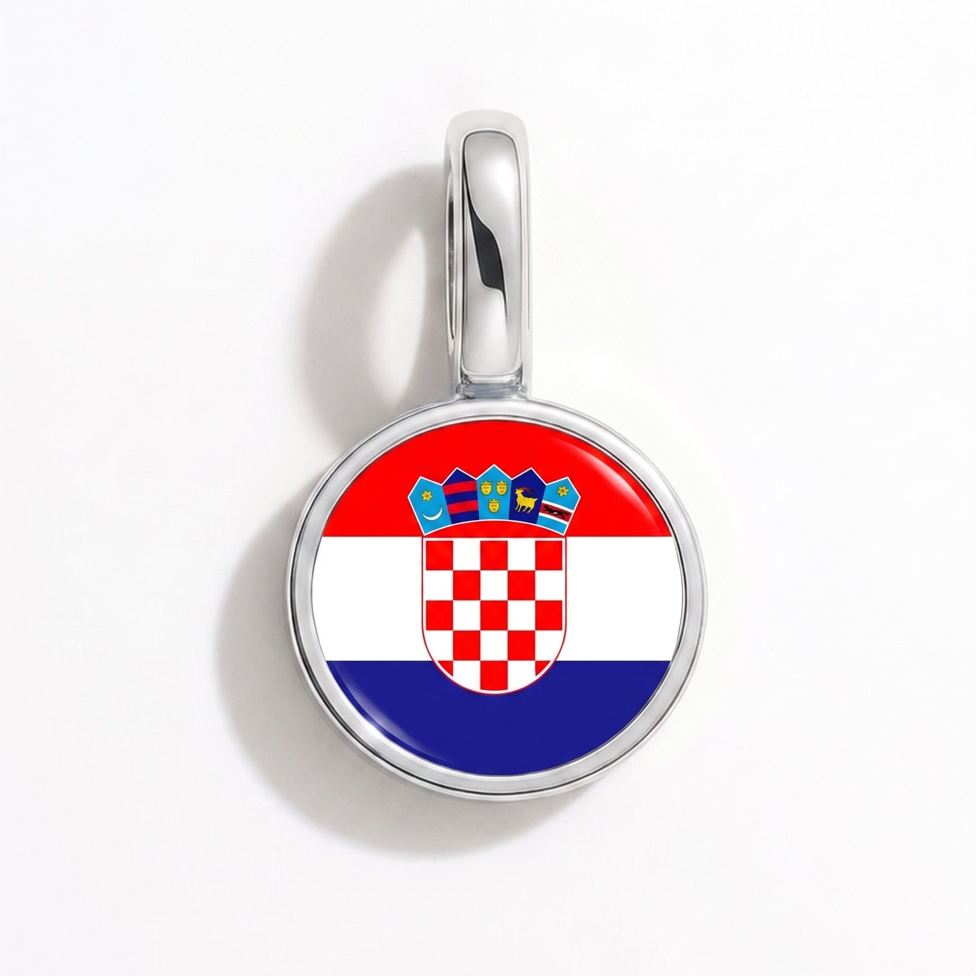 Charm bandera Croacia – redonda plata