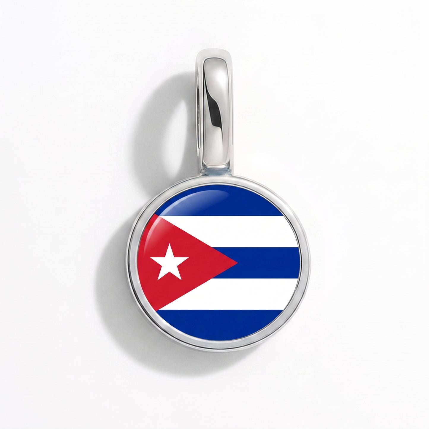 Charm bandera Cuba – redonda plata