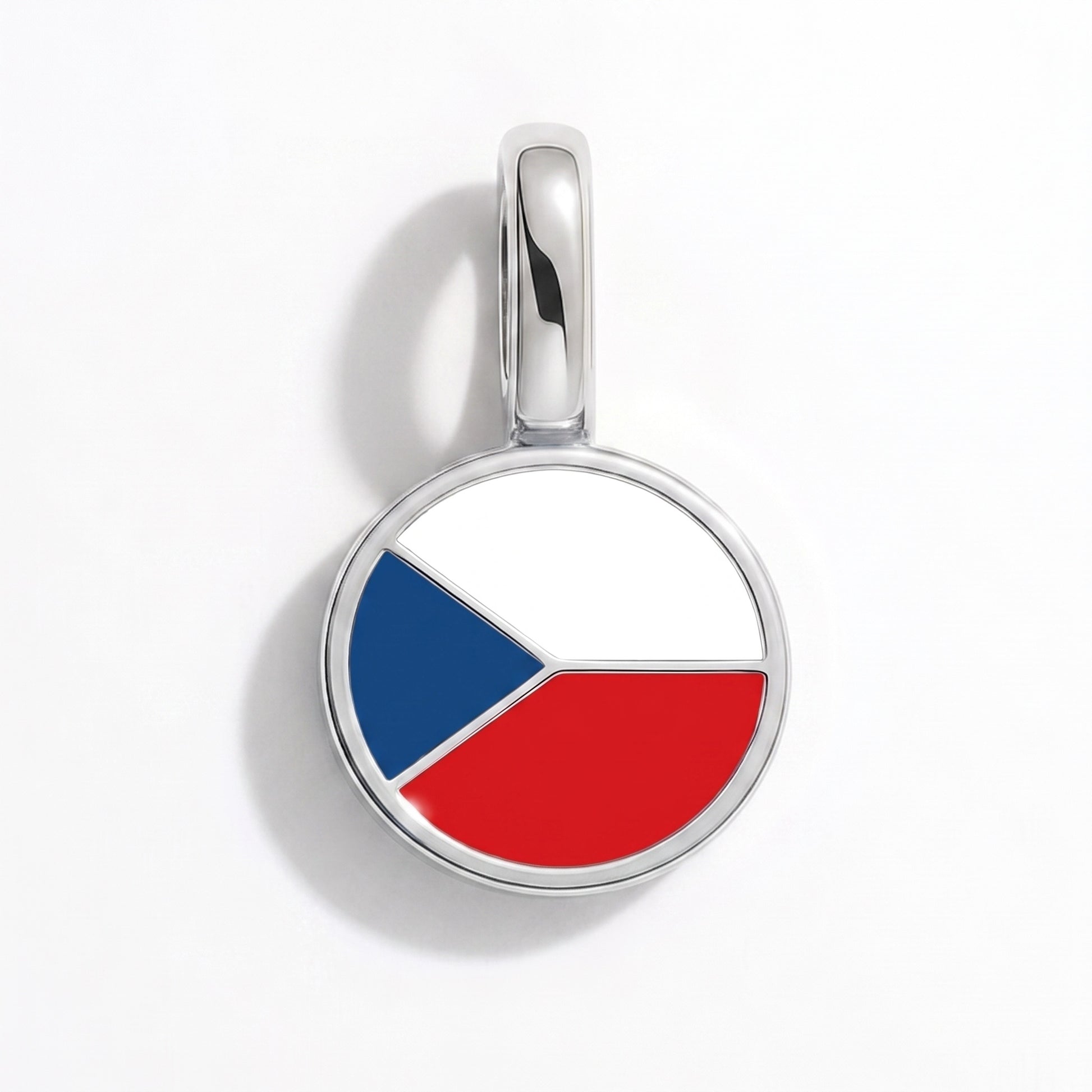 Charm bandera República Checa – redonda plata