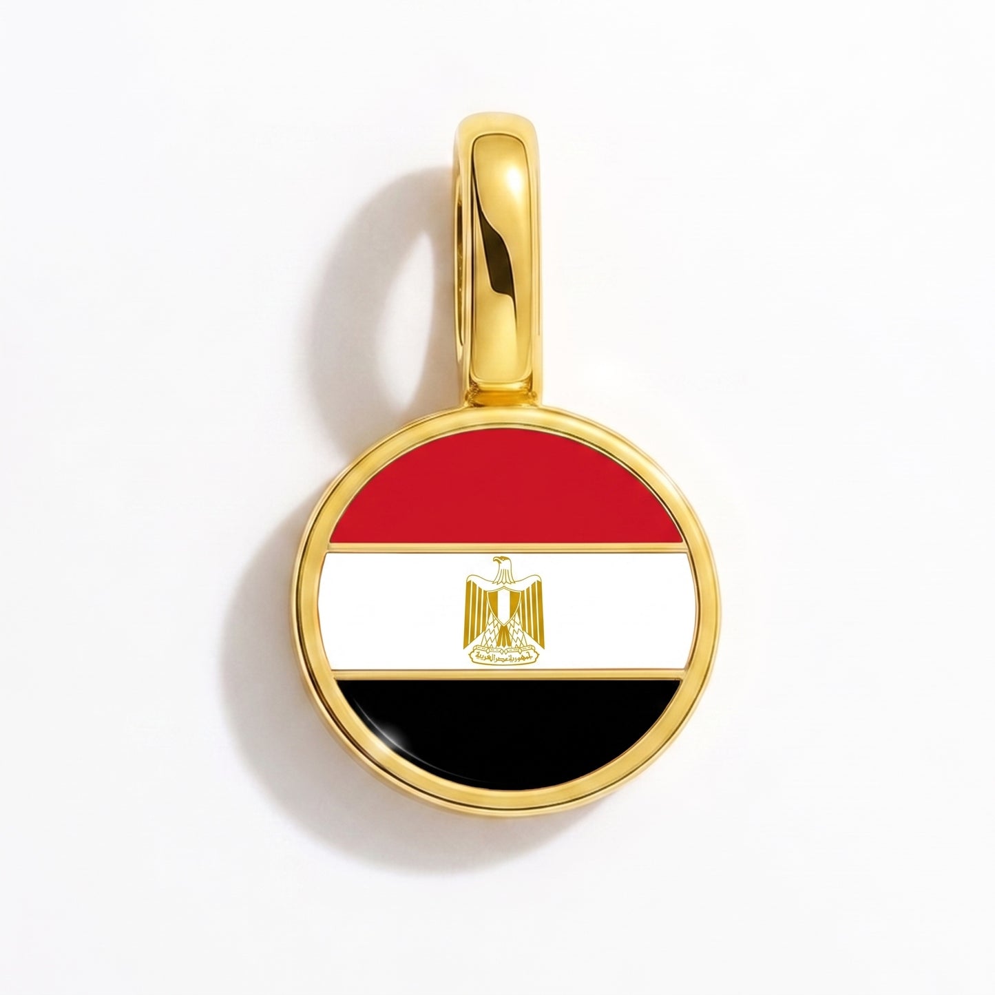 Charm bandera Egipto – redonda oro