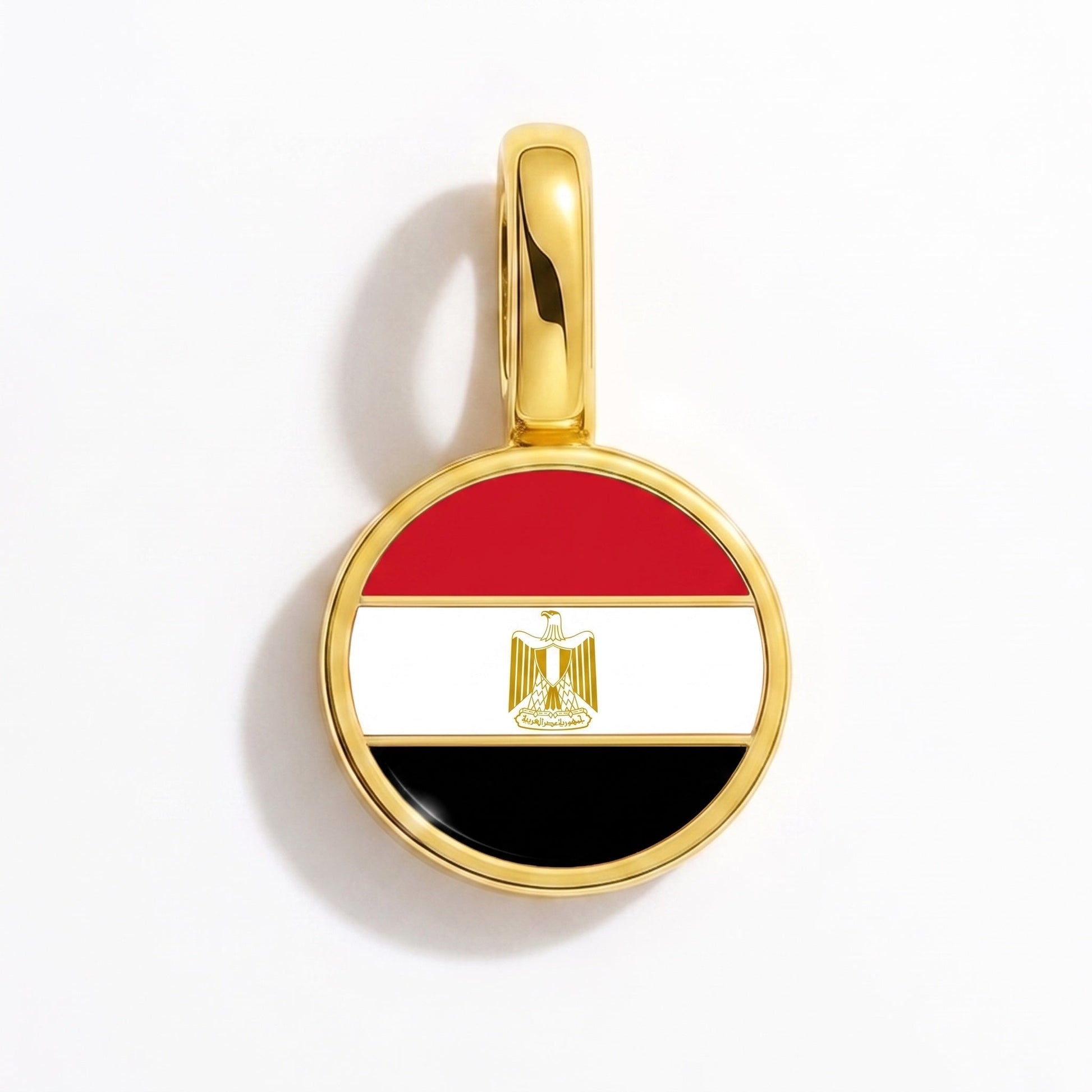 Charm bandera Egipto – rectangular oro