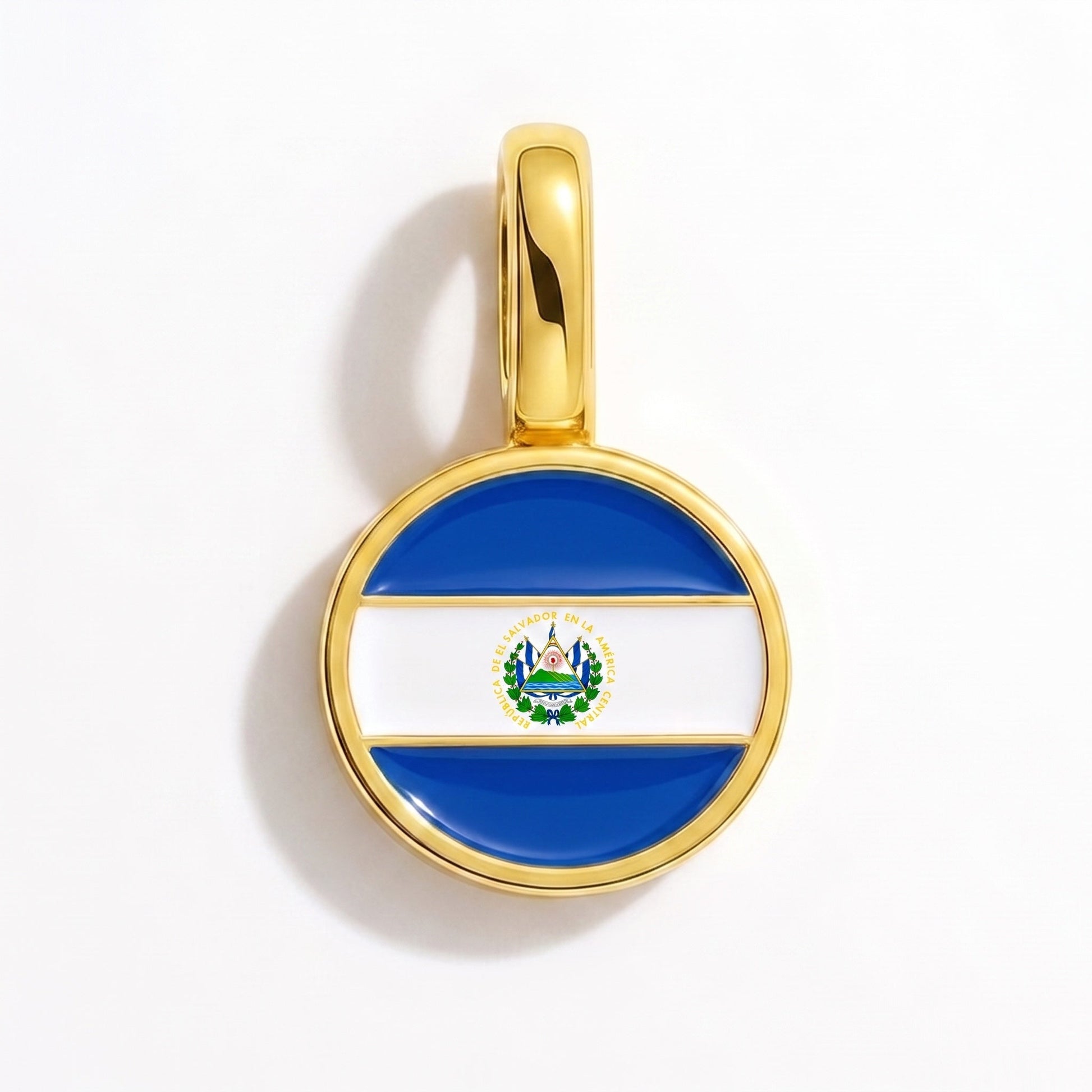 Charm bandera El Salvador – rectangular oro