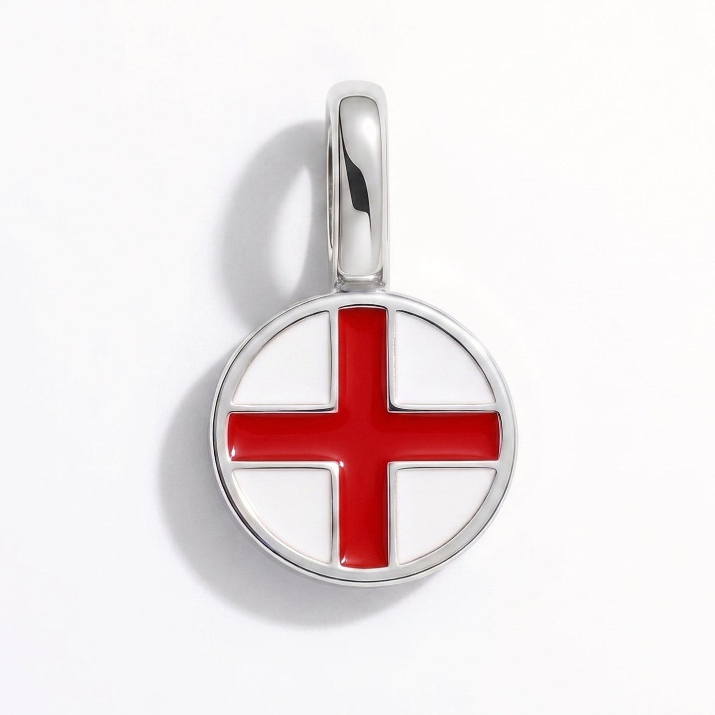 Charm bandera Inglaterra – rectangular plata