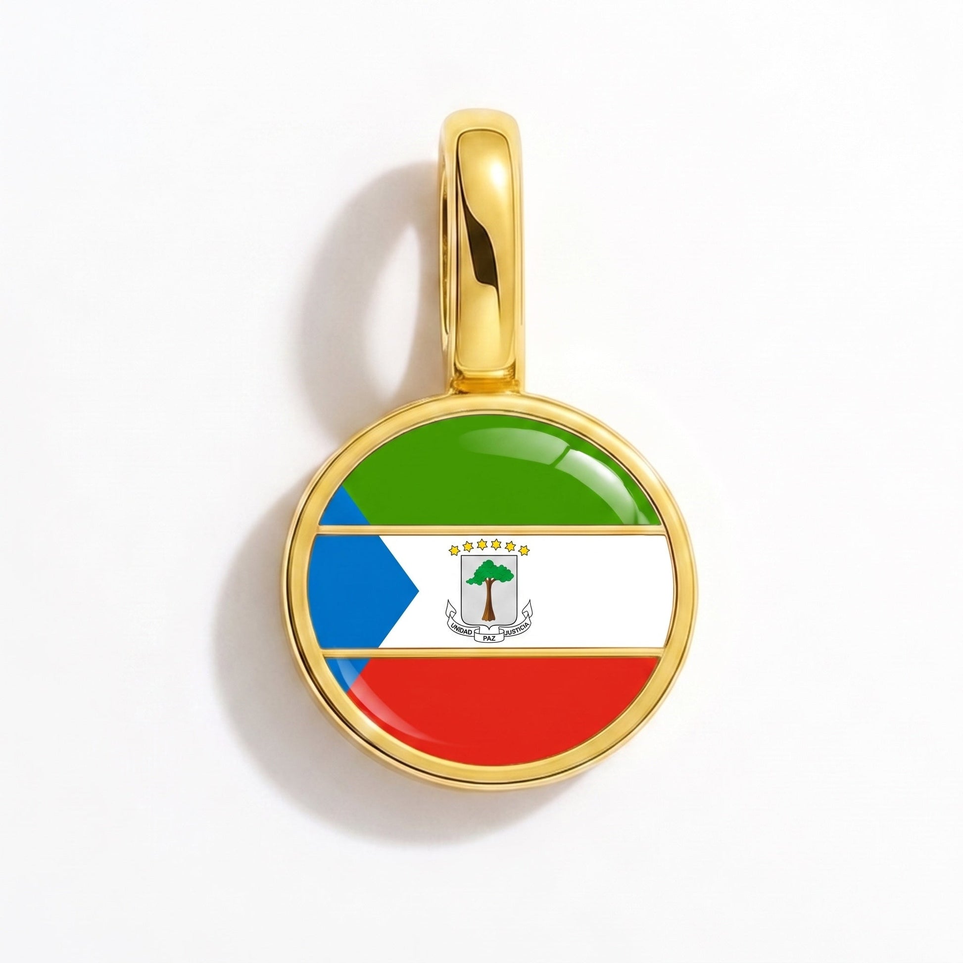 Charm bandera Guinea Ecuatorial – rectangular oro