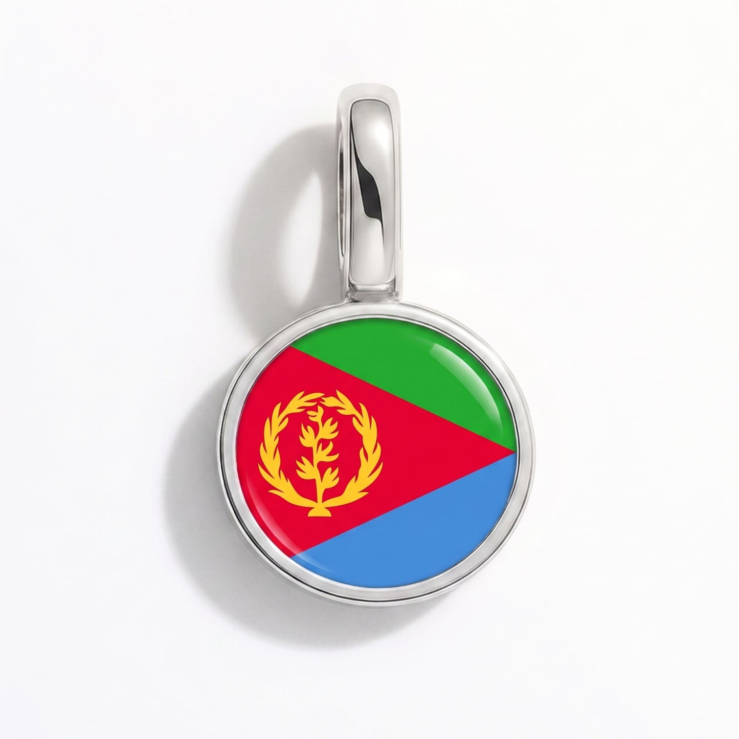 Charm bandera Eritrea – redonda plata