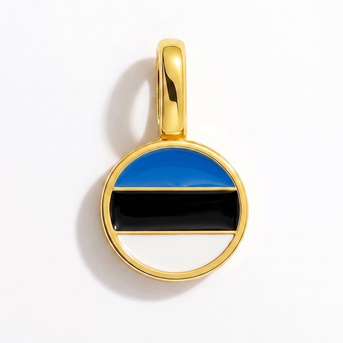Charm bandera Estonia – redonda oro