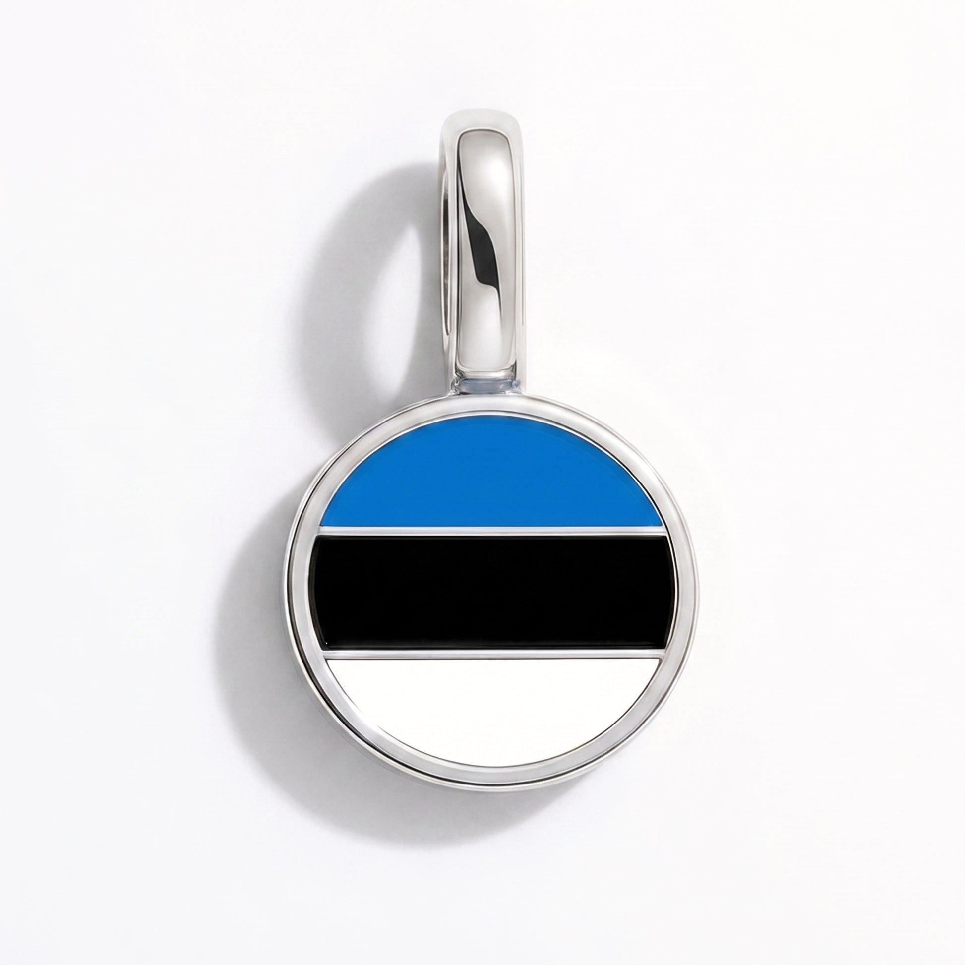 Charm bandera Estonia – redonda plata