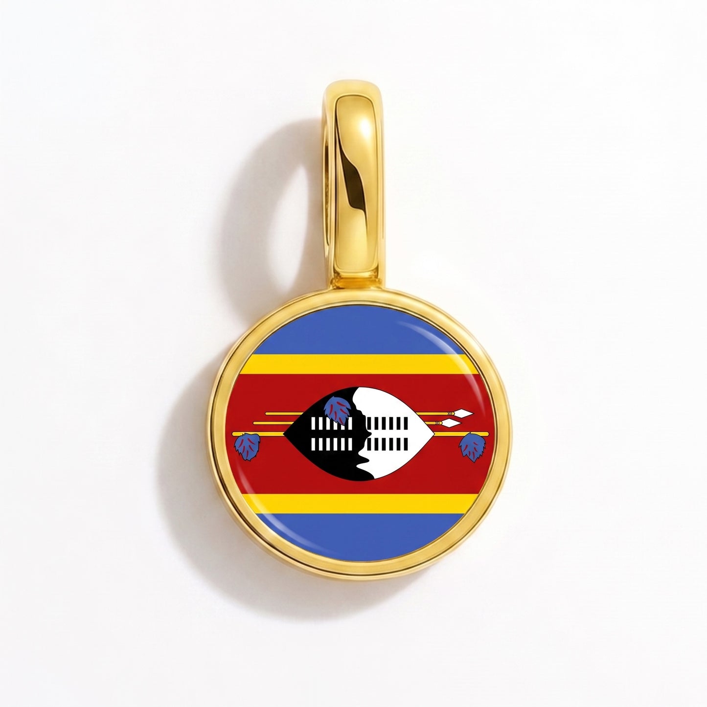 Charm bandera Esuatini – redonda oro