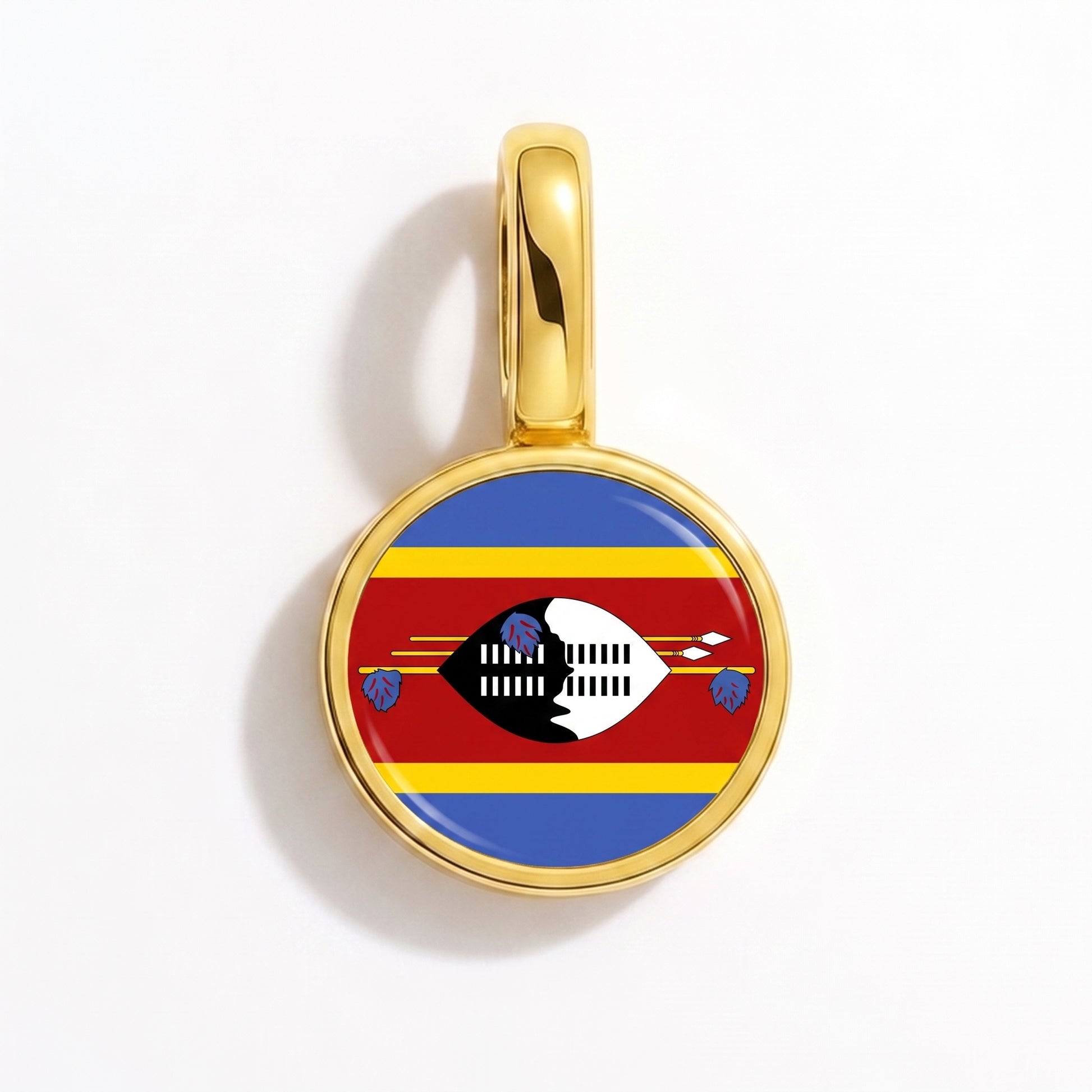 Charm bandera Esuatini – redonda oro