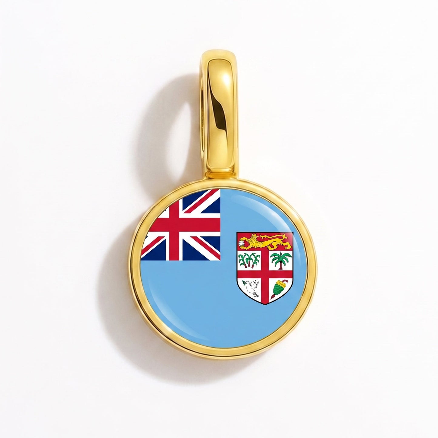 Charm bandera Fiyi – rectangular oro