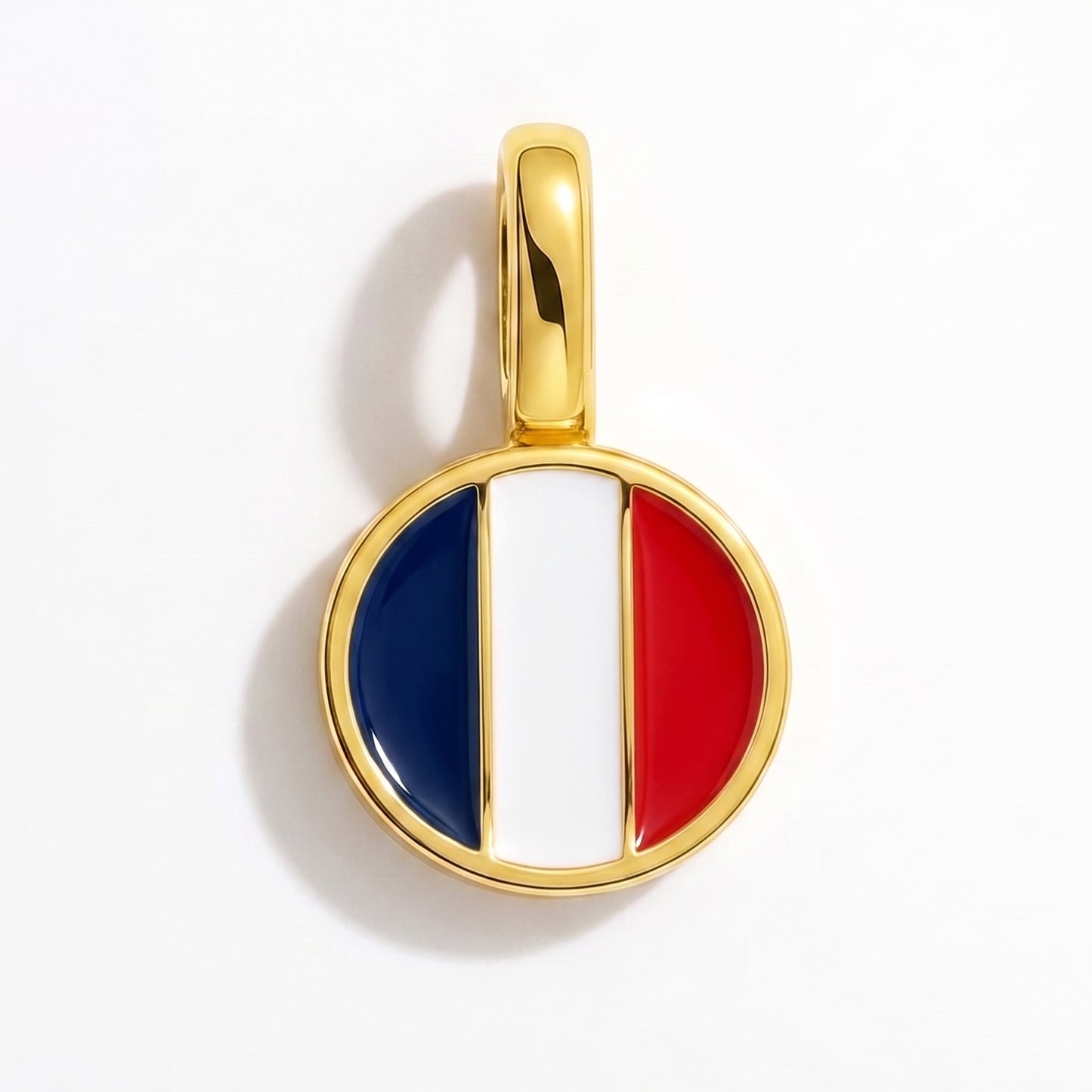 Charm bandera Francia – redonda oro